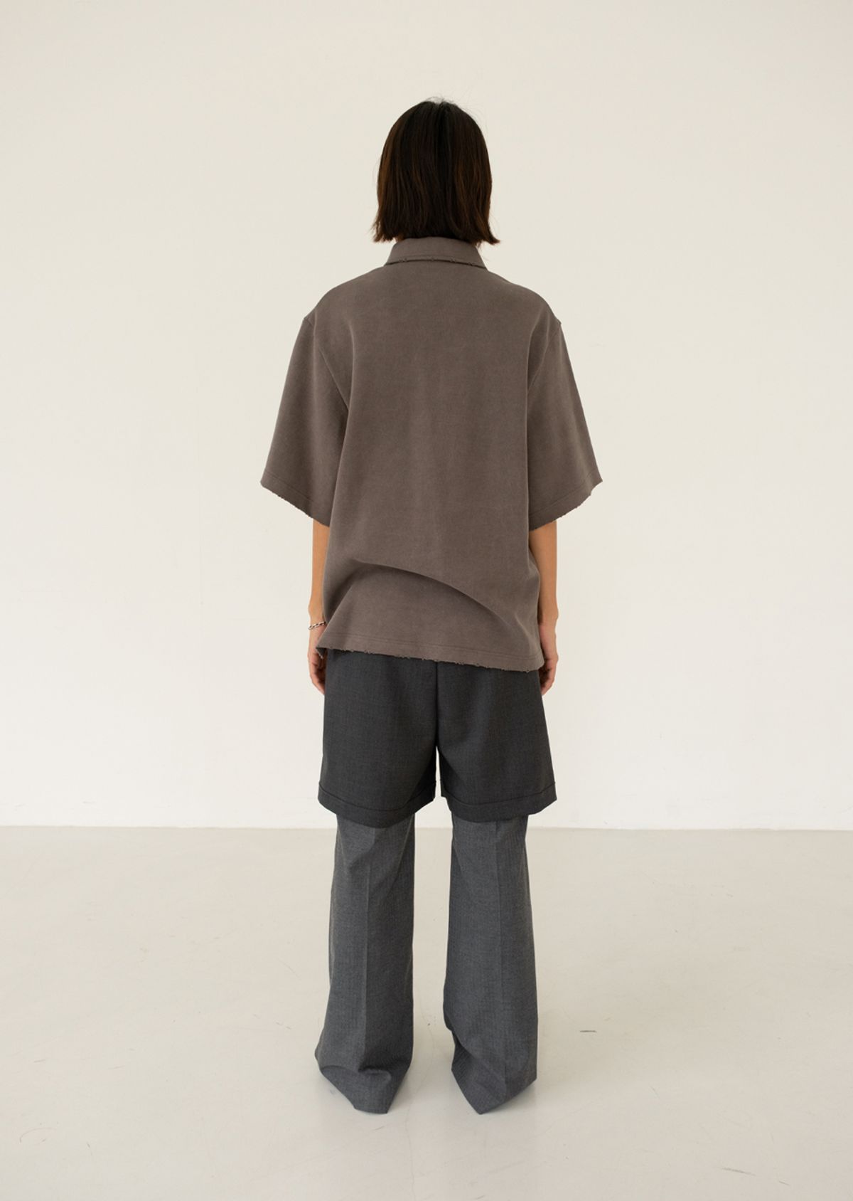 에스이오(s/e/o) REUNION POLO T-SHIRT KHAKI GRAY