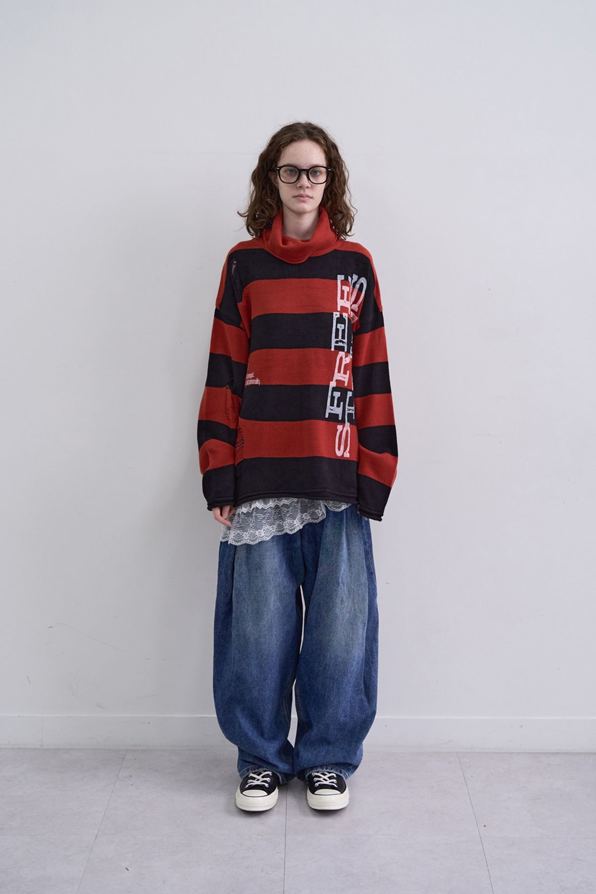 메인부스(MAINBOOTH) Free Stains Damage Sweater(RED)