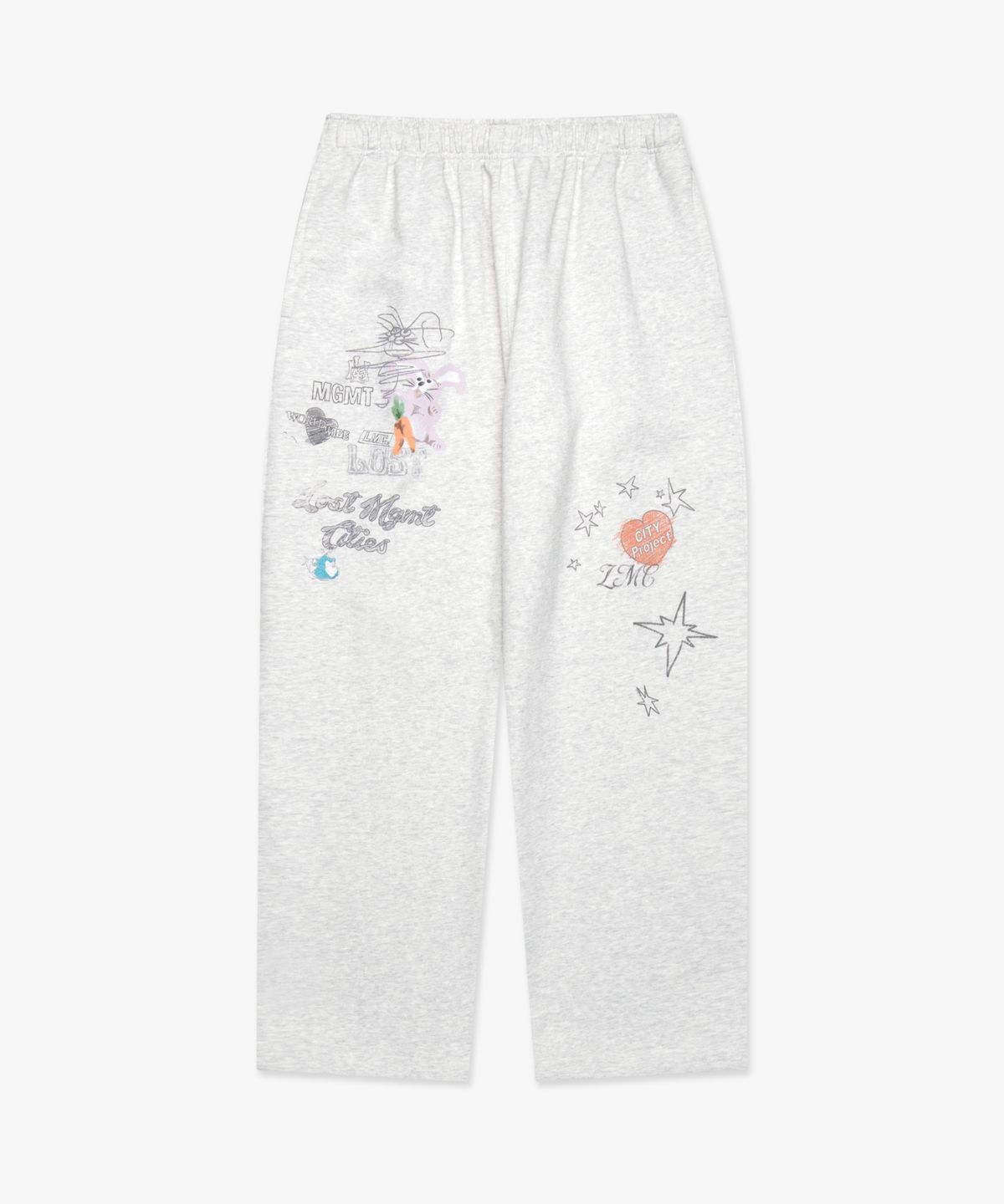 엘엠씨(LMC) DOODLE DRAWING SWEAT PANTS light heather gray