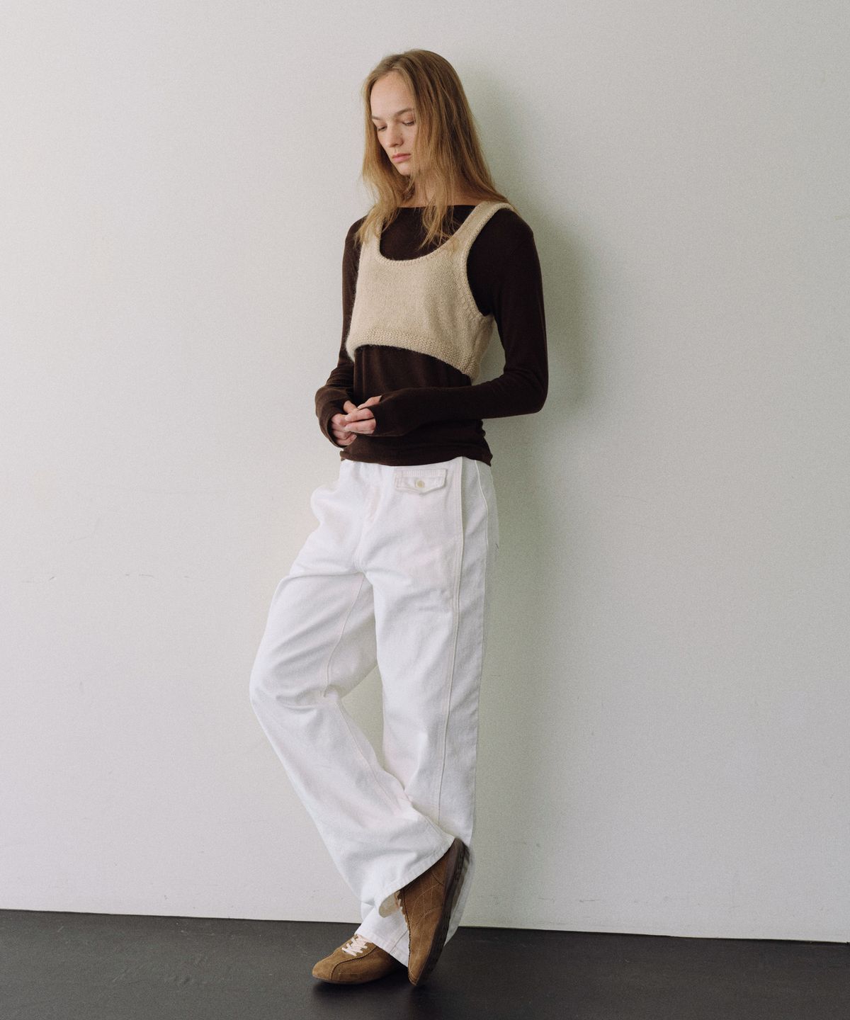 유라고(URAGO) Layer knit bustier
