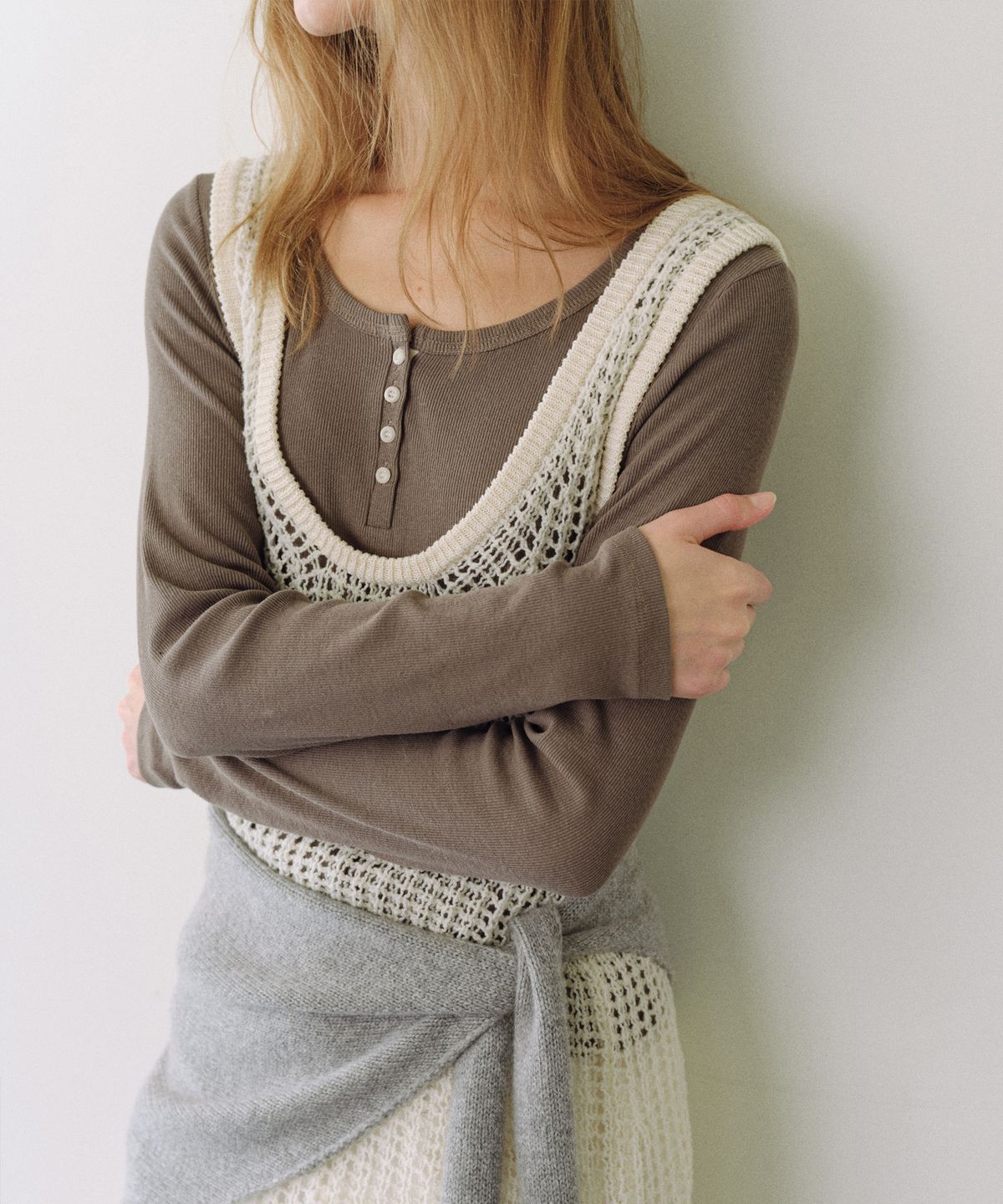 유라고(URAGO) Deep knit long dress