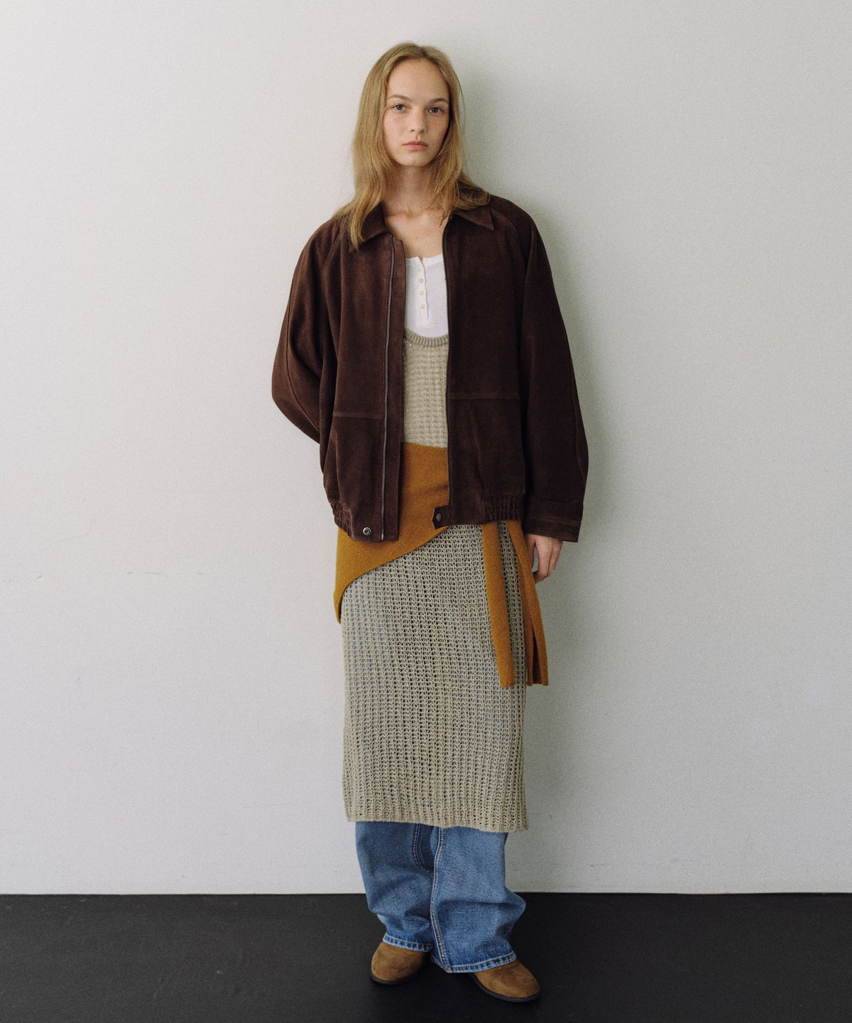 유라고(URAGO) Deep knit long dress