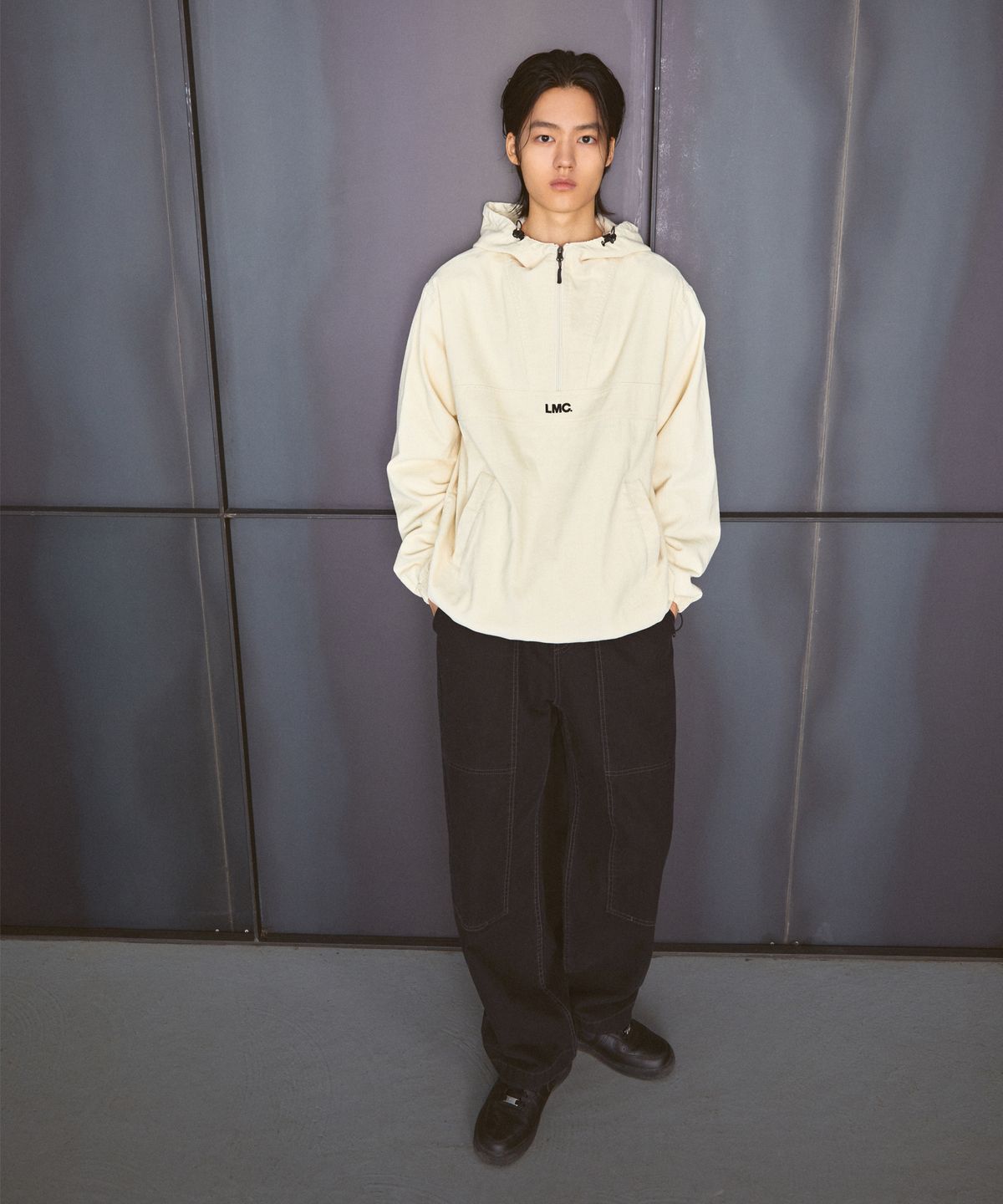 엘엠씨(LMC) CONTRAST STITCH WORK PANTS black