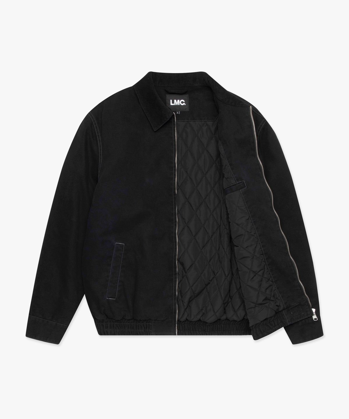 엘엠씨(LMC) CONTRAST STITCH WORK JAKCET black
