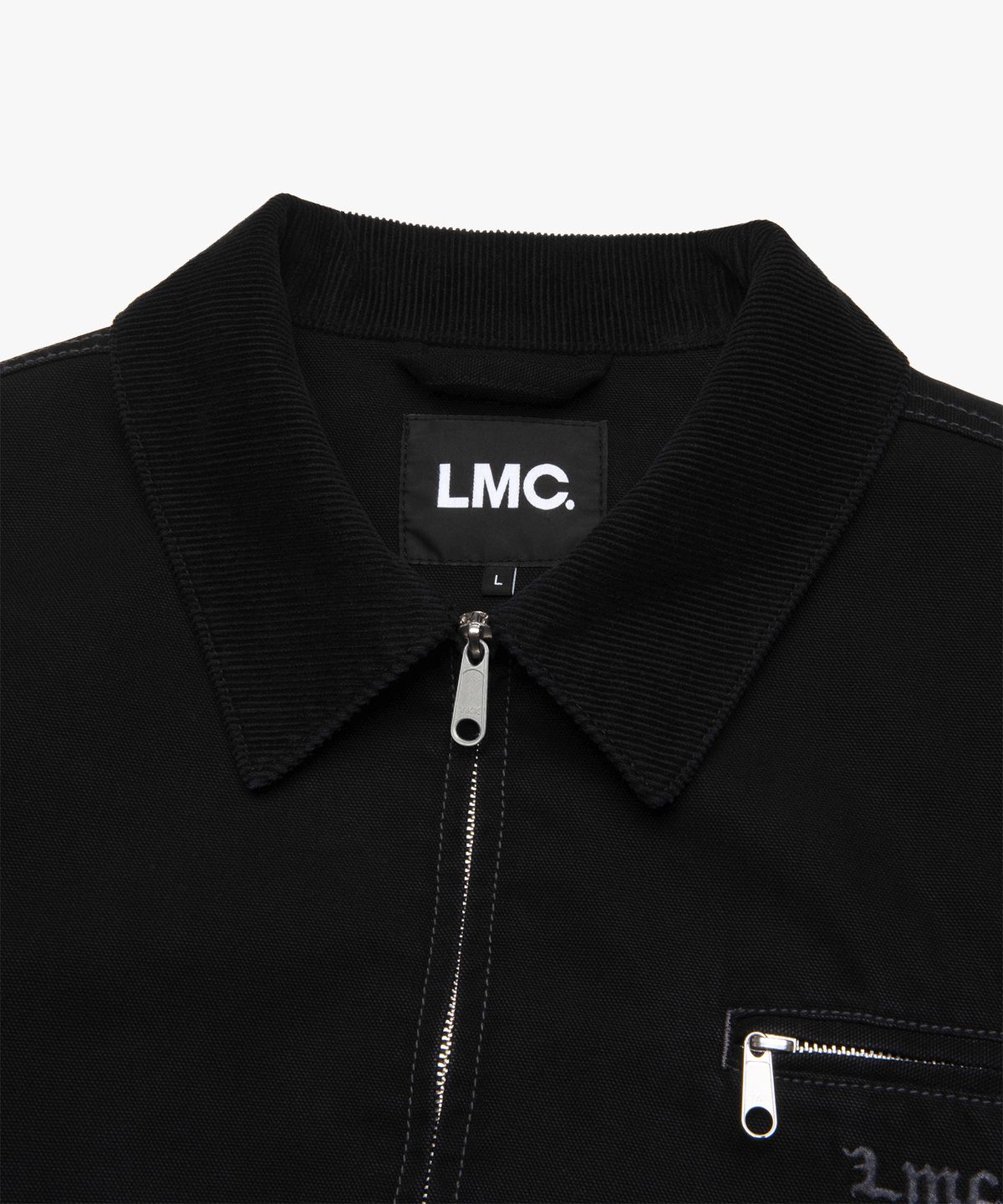 엘엠씨(LMC) CONTRAST STITCH WORK JAKCET black