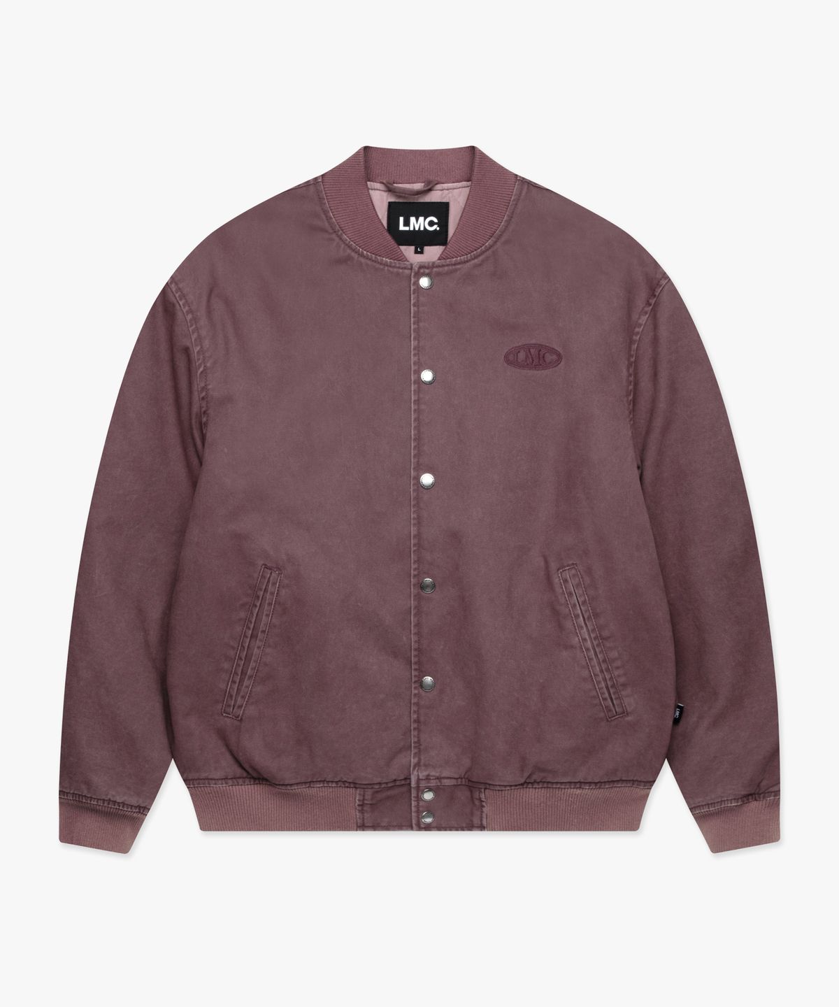 엘엠씨(LMC) WASHED VARSITY JACKET dark pink