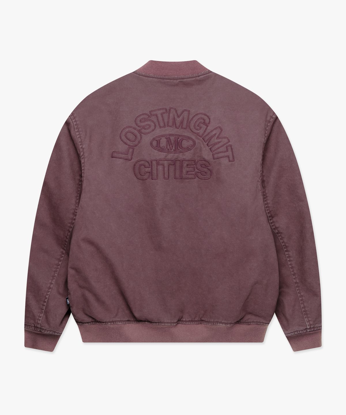 엘엠씨(LMC) WASHED VARSITY JACKET dark pink