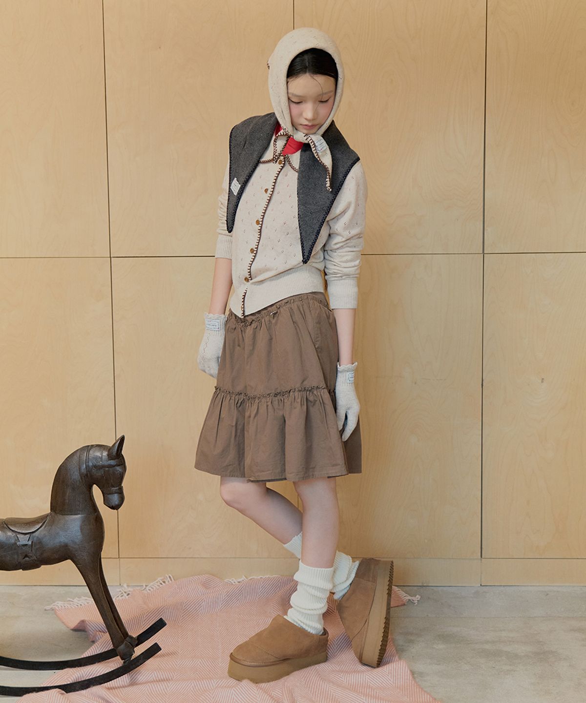 락피쉬웨더웨어(ROCKFISH WEATHERWEAR) LACE KNIT TRIANGLE SCARF - 3 colors