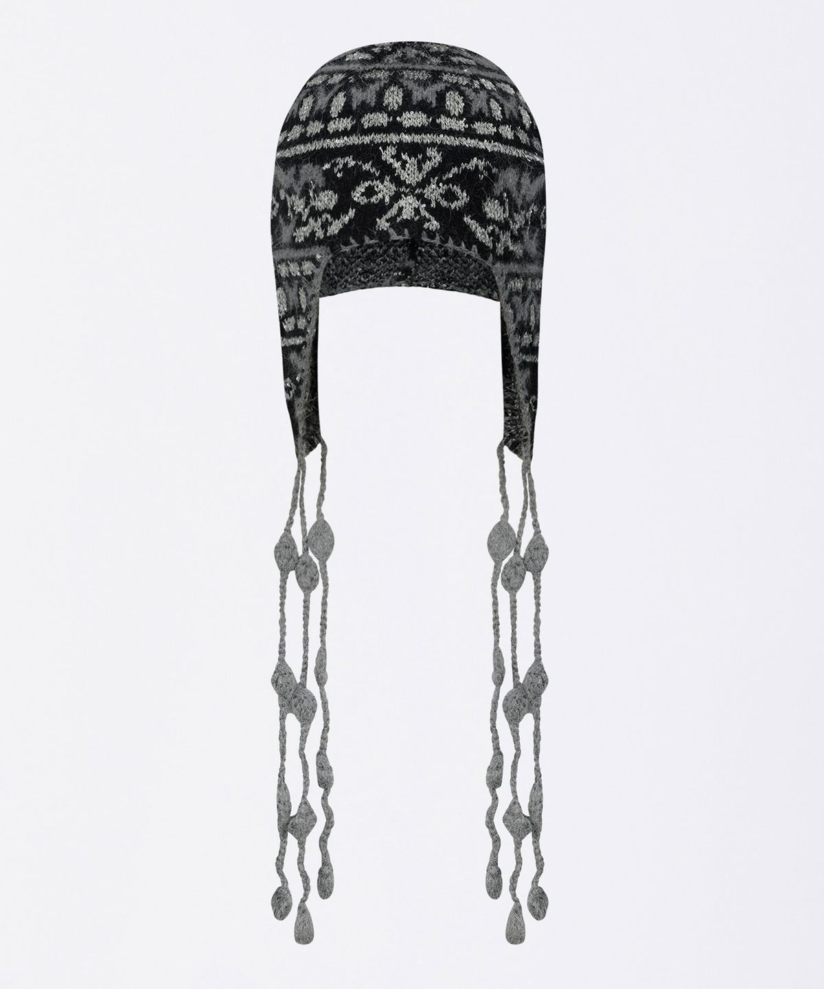 스컬프터(SCULPTOR) Sequin Nordic Earflap Beanie Black