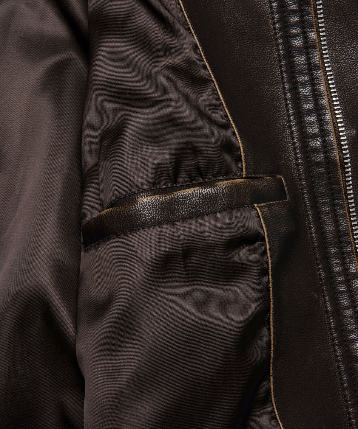 엘엠씨(LMC) G-1 FAUX LEATHER JACKET brown