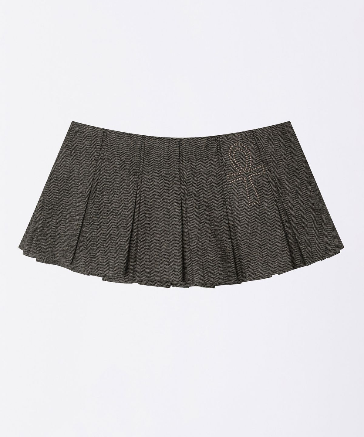 스컬프터(SCULPTOR) Wool Micro Wrap Skirt Beige