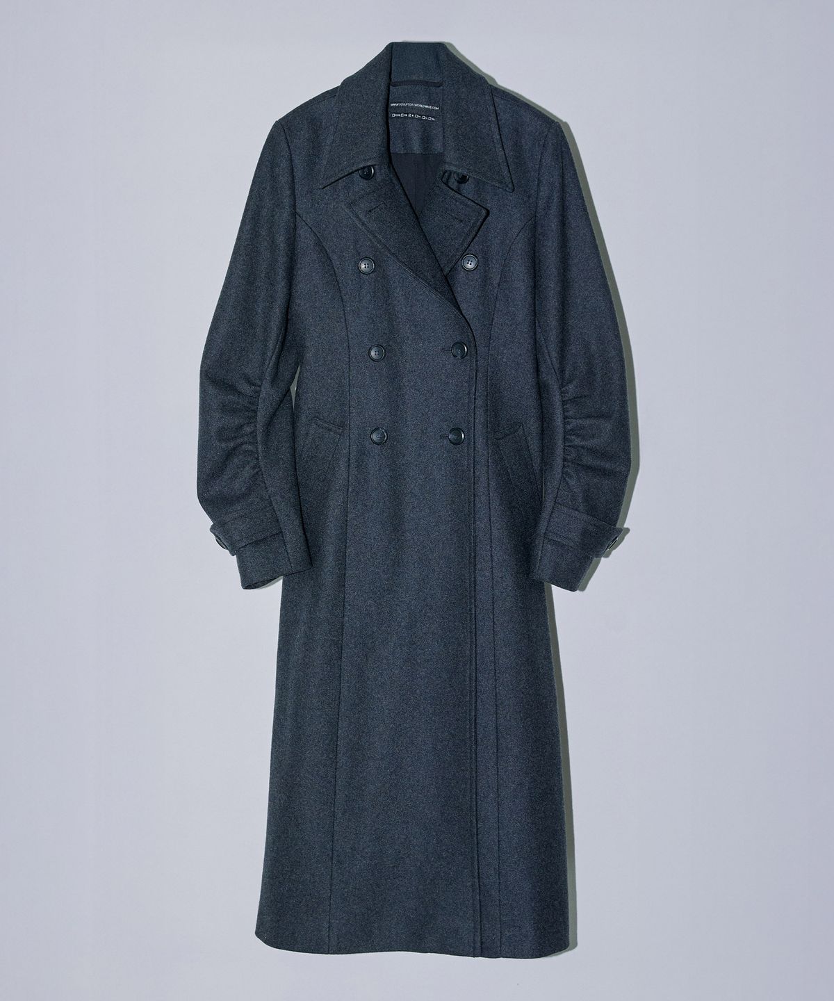 스컬프터(SCULPTOR) Tailored Wool Long Coat Charcoal