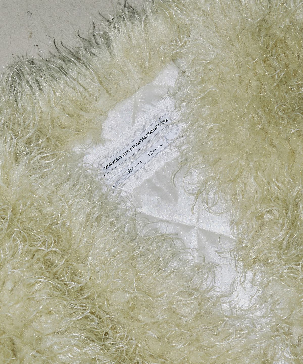 스컬프터(SCULPTOR) Faux Fur Middle Jacket Pale Green