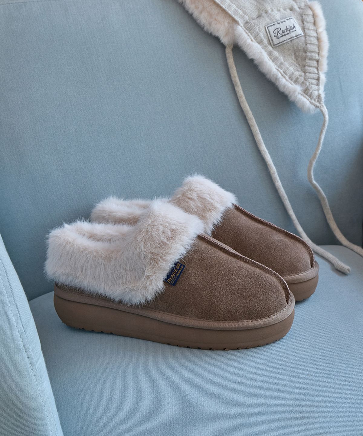 락피쉬웨더웨어(ROCKFISH WEATHERWEAR) CLOUDY PLATFORM FUR MULES - 5 colors