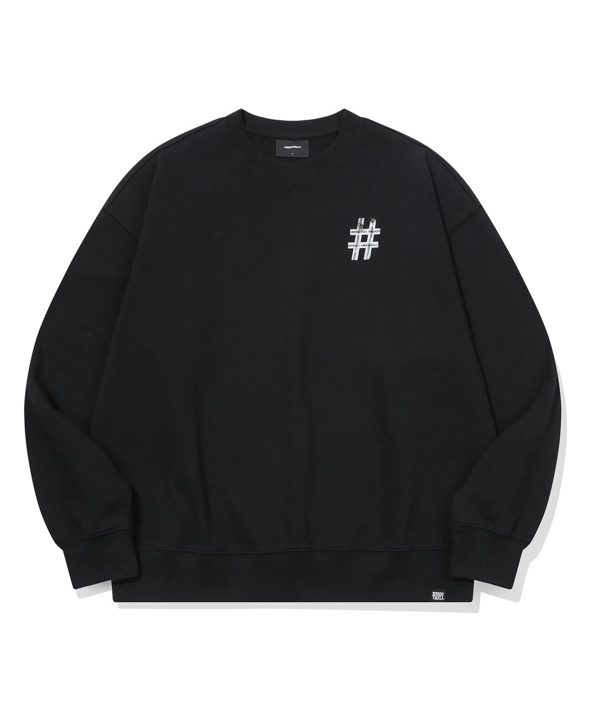 빈트릴(BEENTRILL) BNY 스탠실 페인팅 맨투맨(블랙)