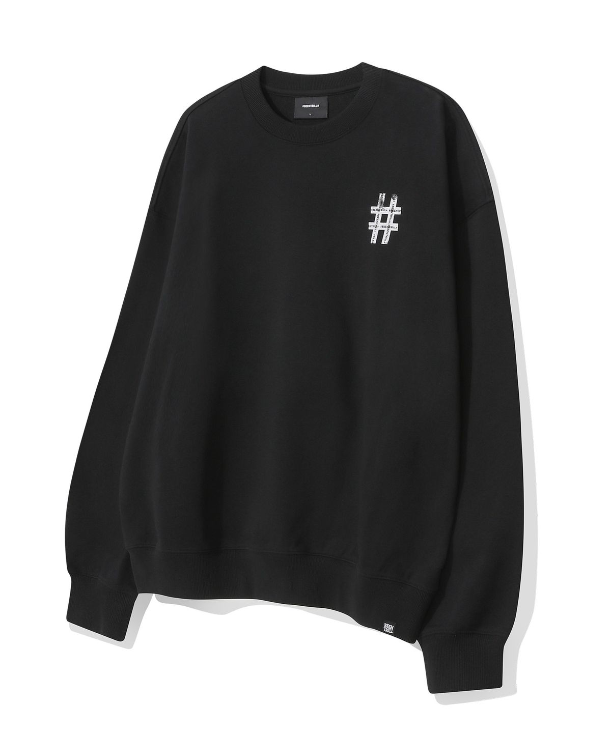 빈트릴(BEENTRILL) BNY 스탠실 페인팅 맨투맨(블랙)