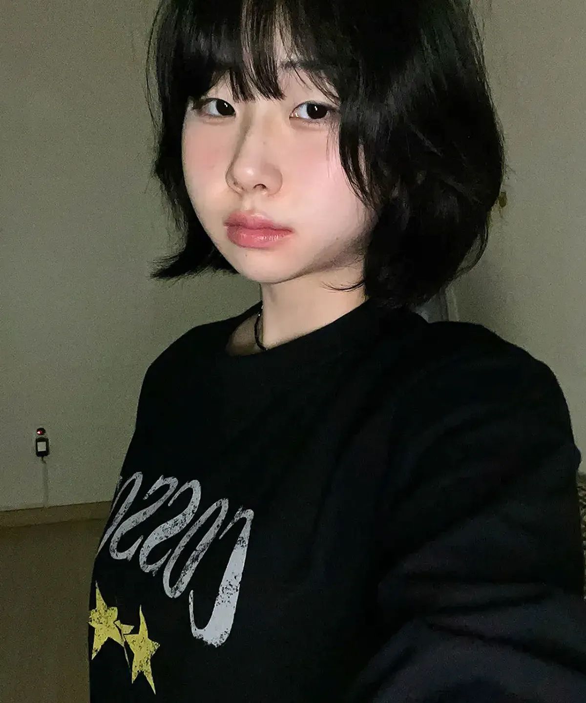 코소(COSO) 스타 크랙 롱슬리브 긴팔(BLACK)