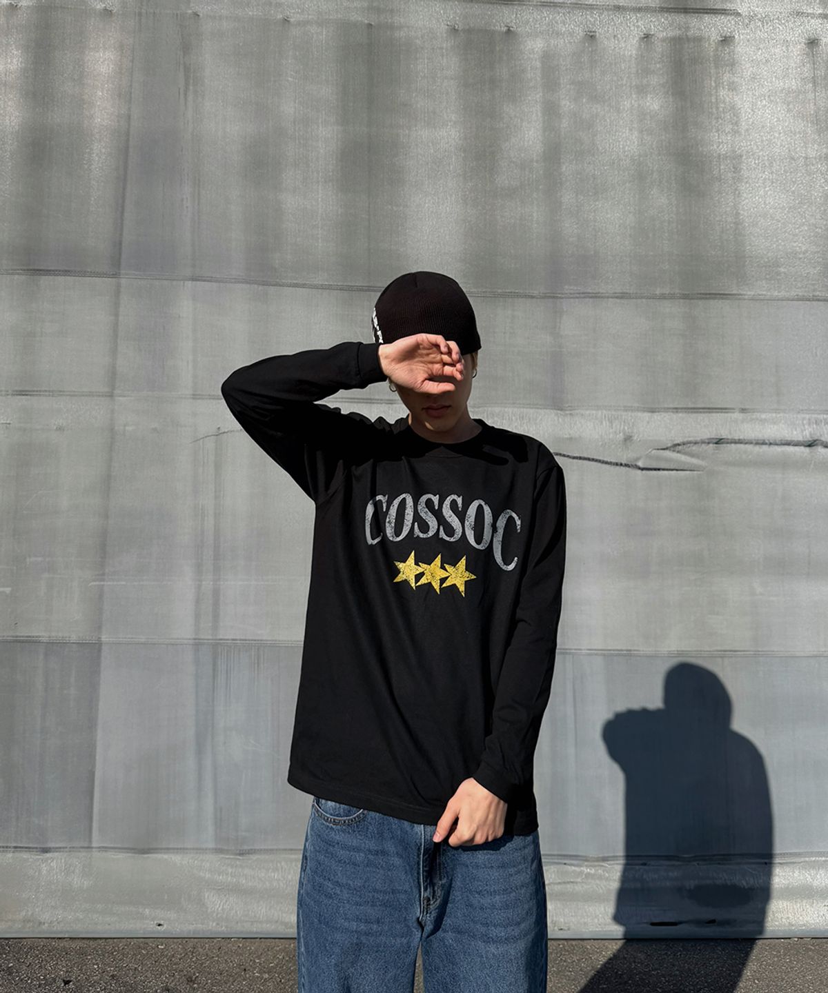 코소(COSO) 스타 크랙 롱슬리브 긴팔(BLACK)