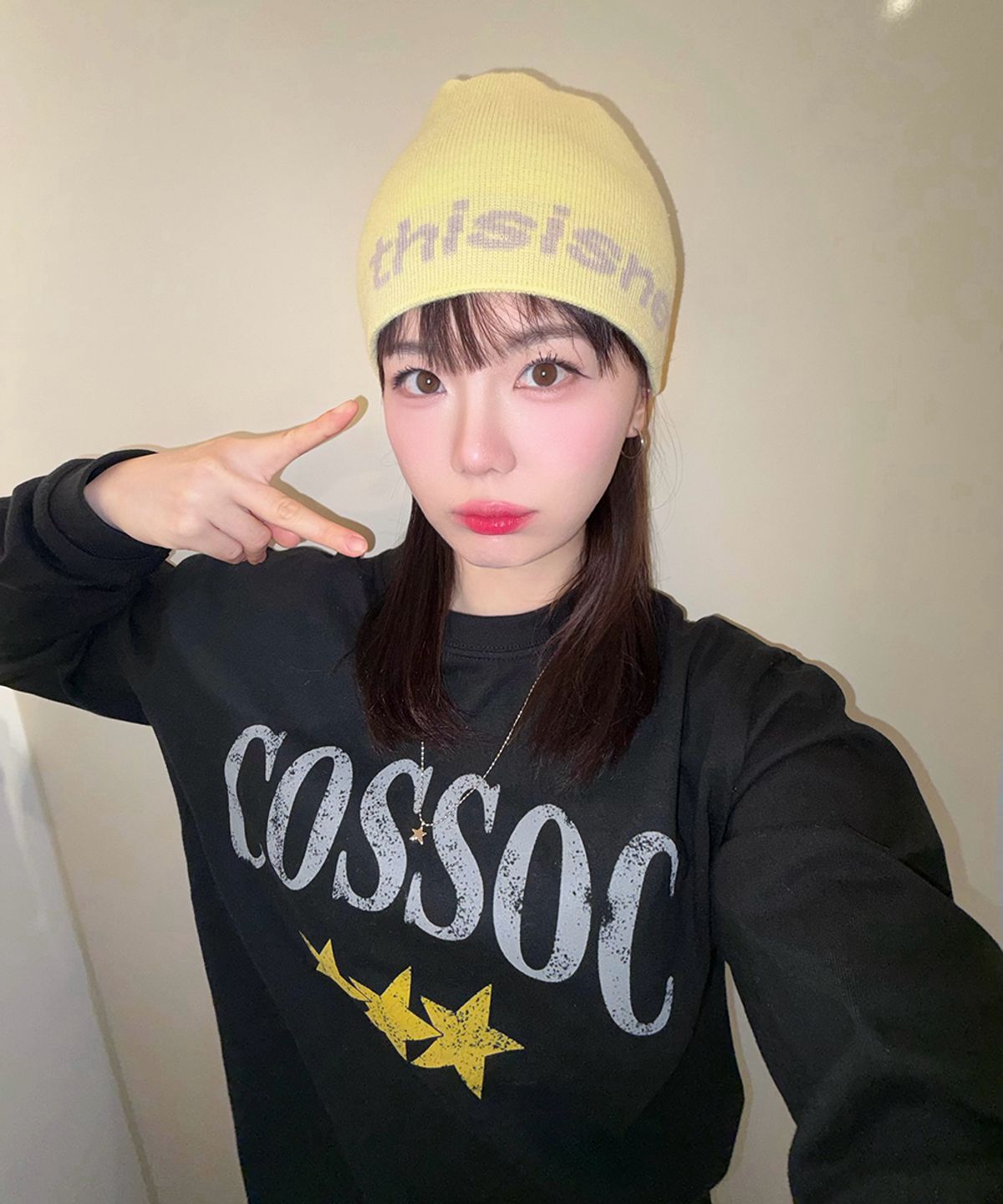 코소(COSO) 스타 크랙 롱슬리브 긴팔(BLACK)