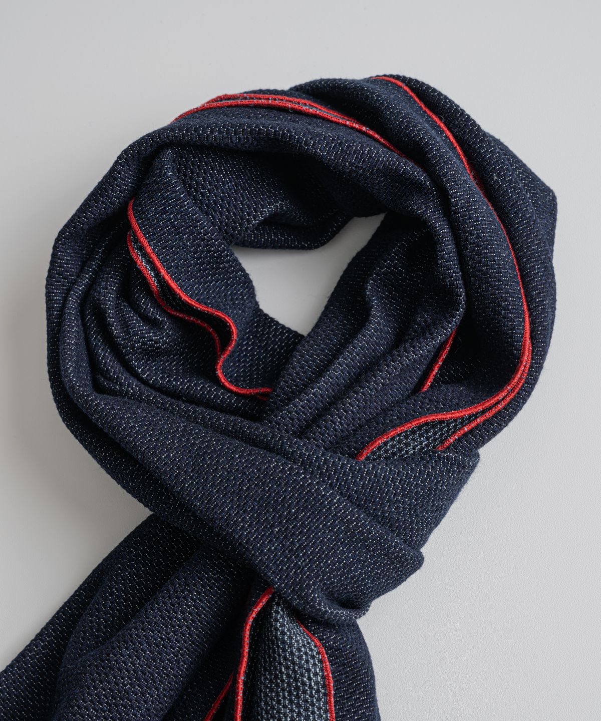 비헤비어(BEHEAVYER) WASHED COTTON MUFFLER honeycomb