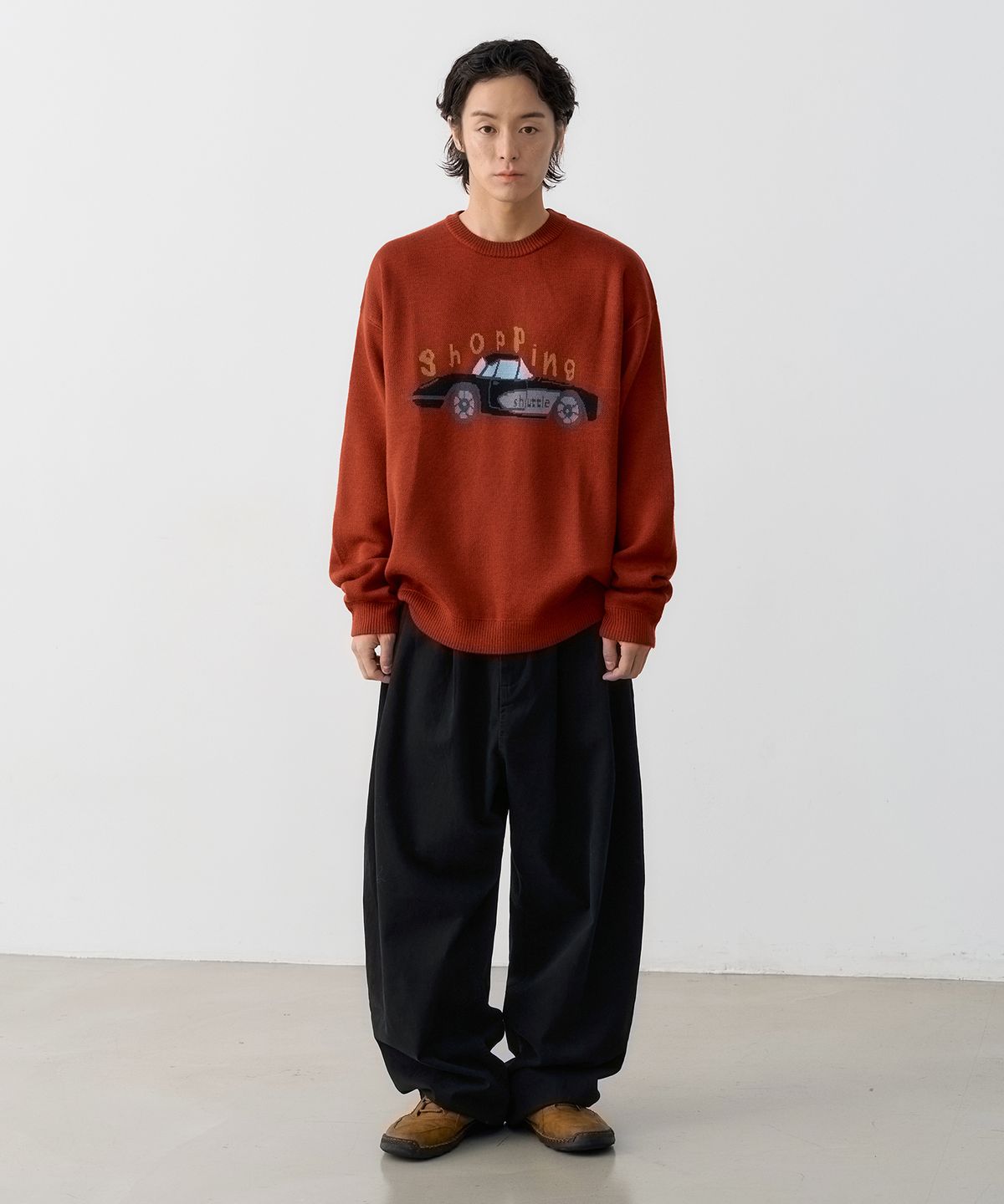 노운(NOUN) wide tapered chino pants (black)