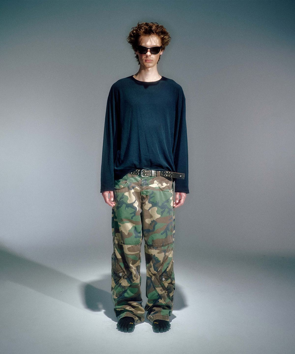 베이컨트 아카이브(VACANT ARCHIVE) MEN WORKSHOP VINTAGE LONG SLEEVE TOP BLACK