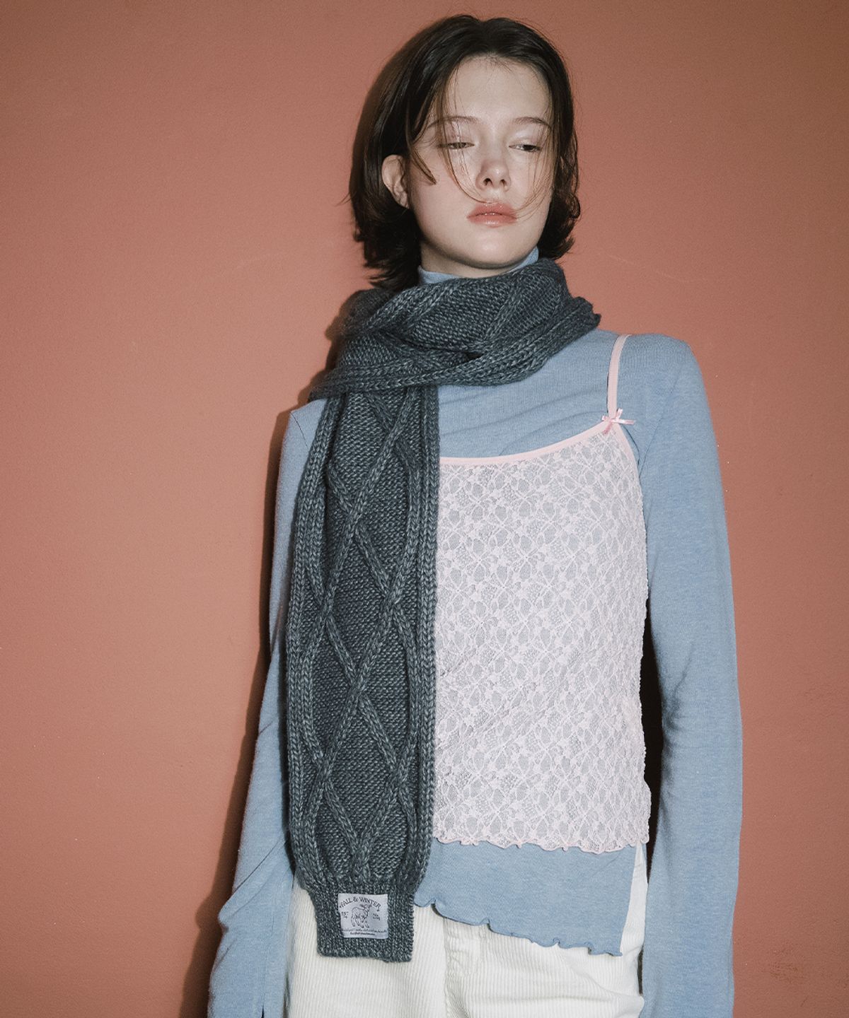 락피쉬웨더웨어(ROCKFISH WEATHERWEAR) DIAMOND CABLE SCARF - 4 colors