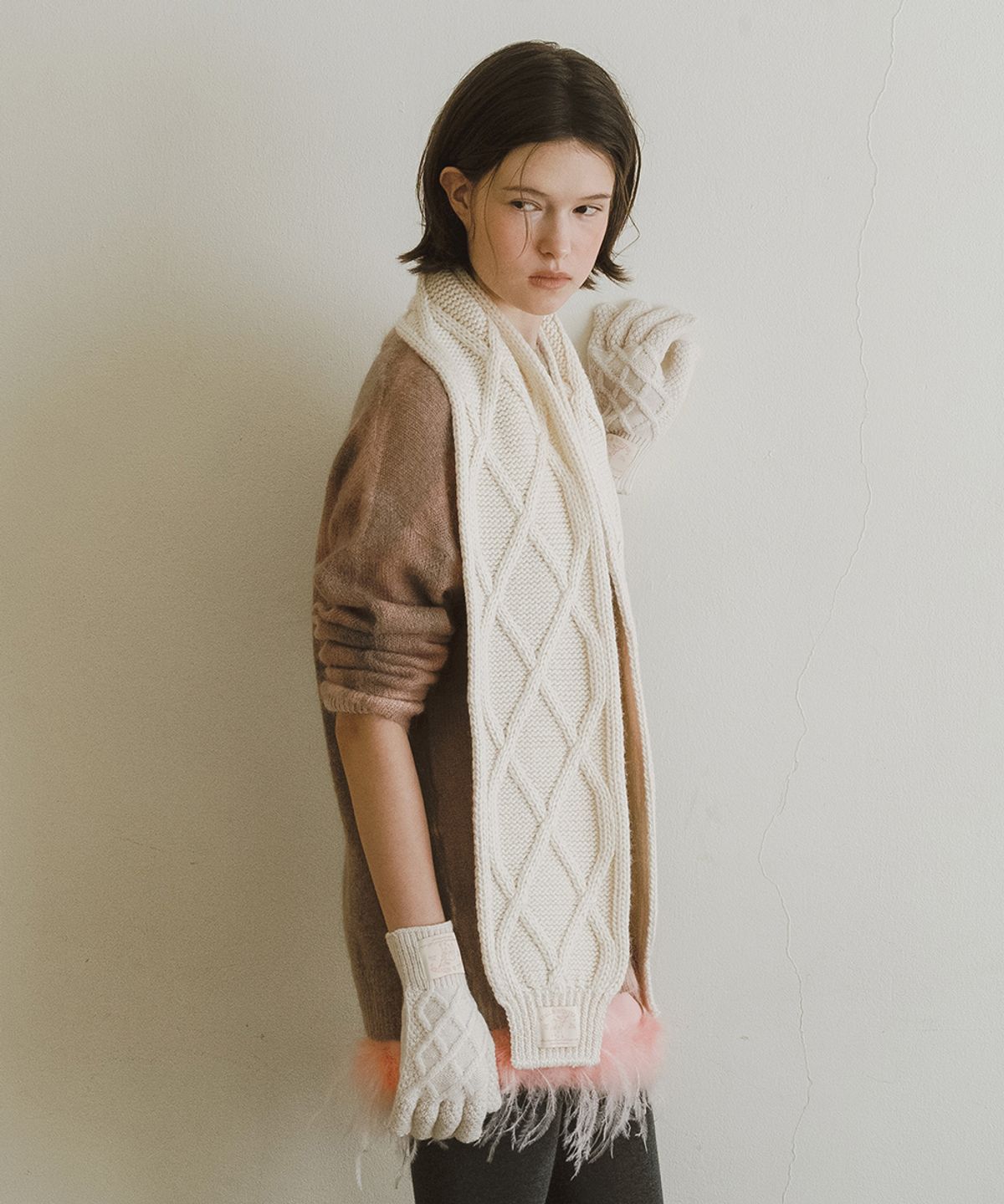 락피쉬웨더웨어(ROCKFISH WEATHERWEAR) DIAMOND CABLE SCARF - 4 colors
