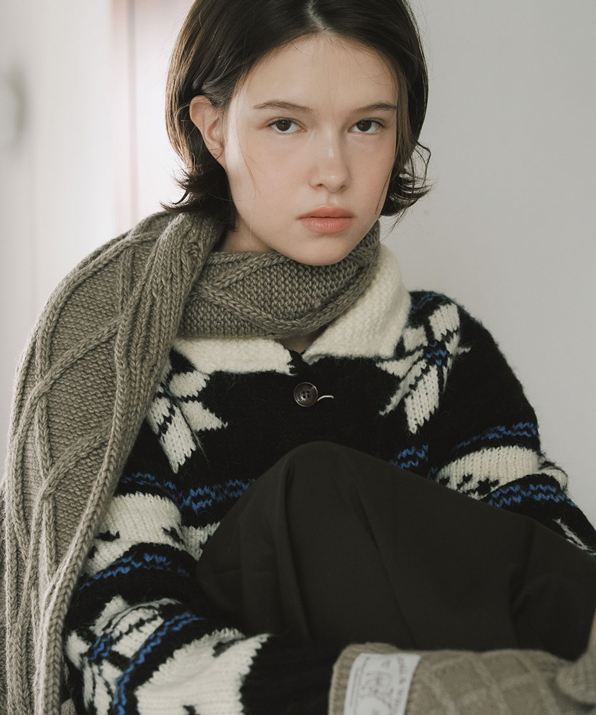 락피쉬웨더웨어(ROCKFISH WEATHERWEAR) DIAMOND CABLE SCARF - 4 colors