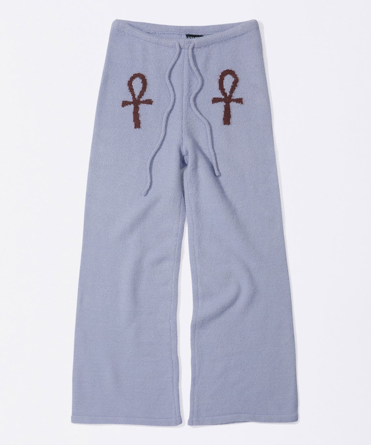 스컬프터(SCULPTOR) Ankh Boucle Knit Pants Misty Blue