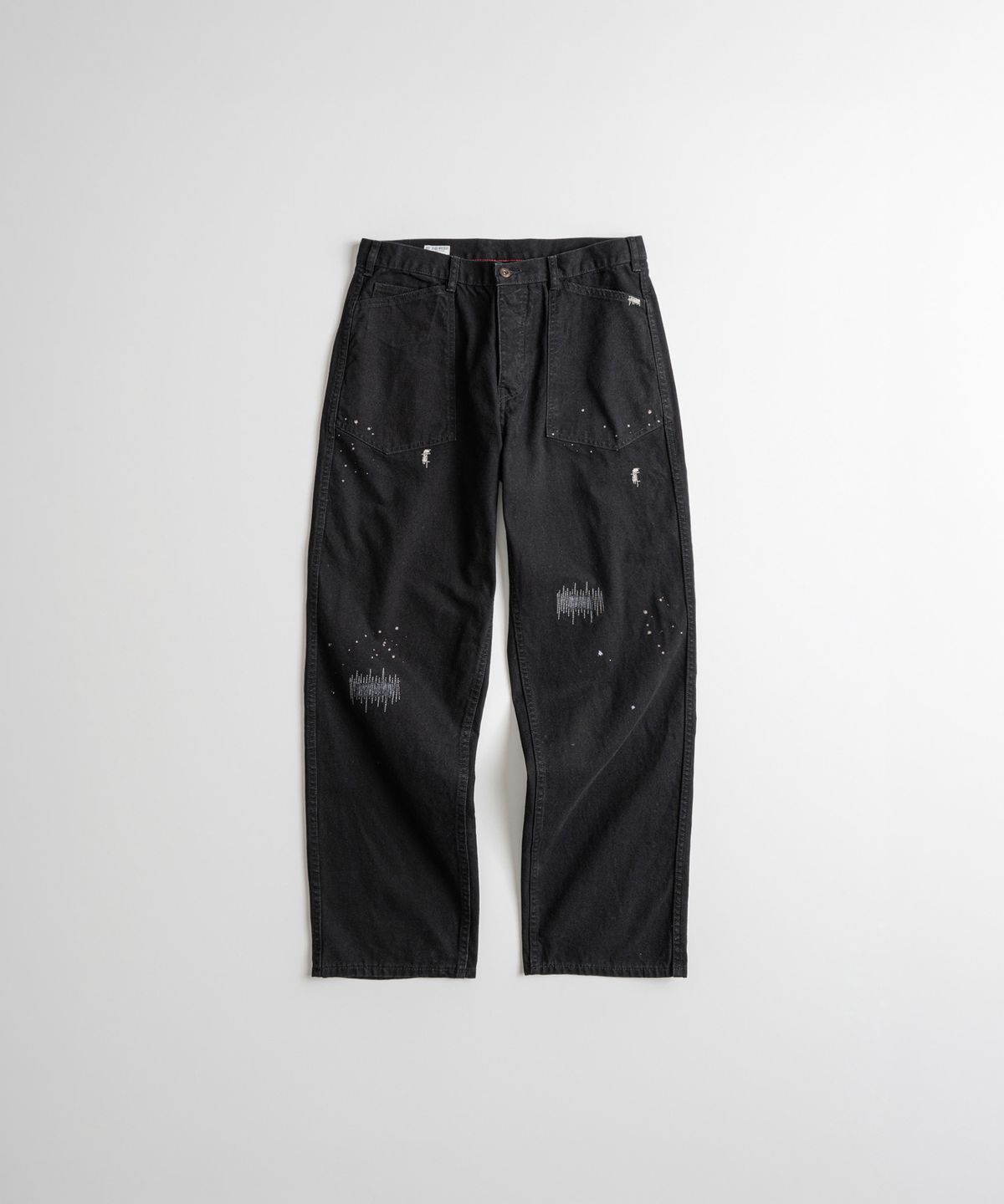 비헤비어(BEHEAVYER) DISTRESSED M35 TROUSER washed black
