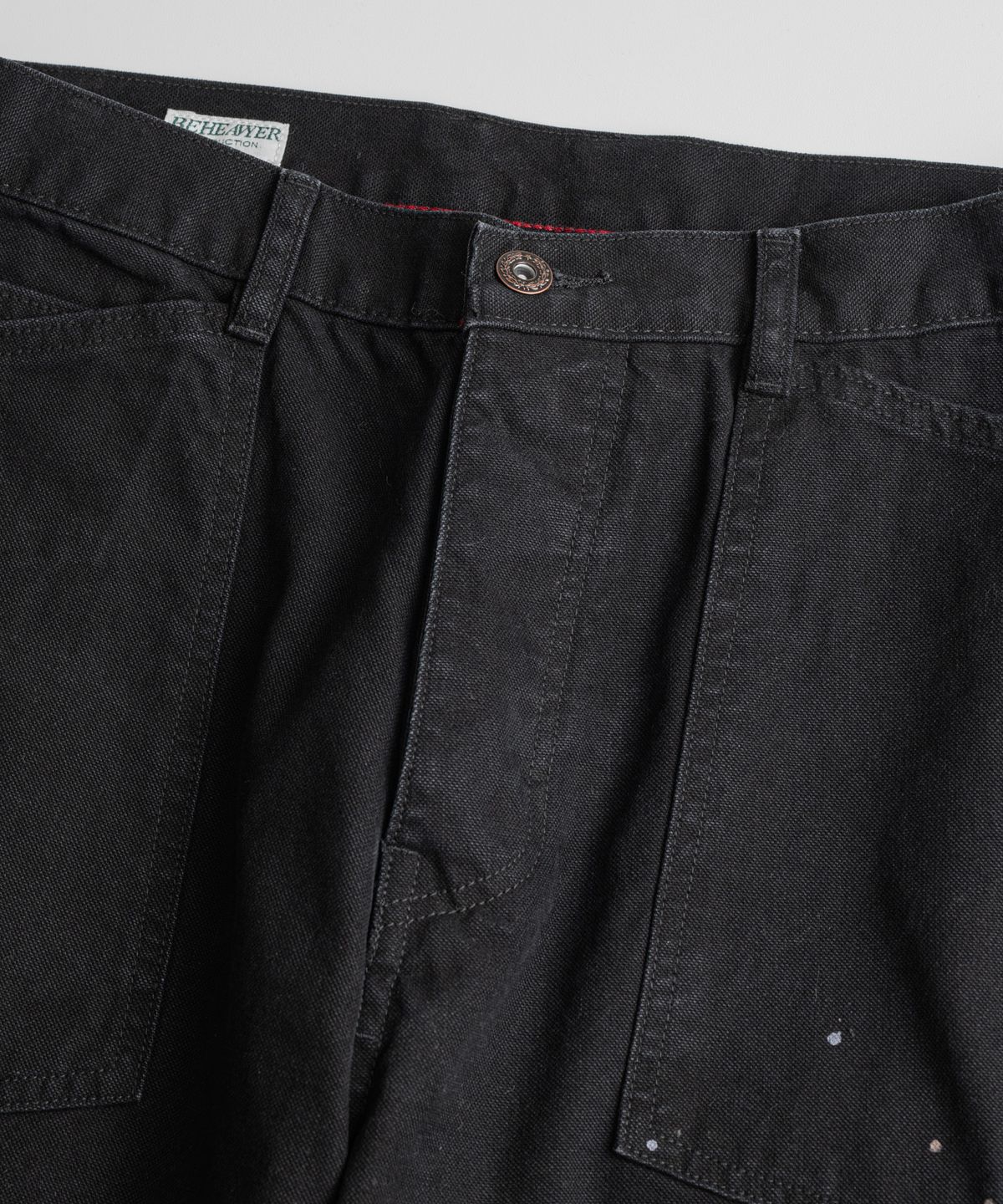 비헤비어(BEHEAVYER) DISTRESSED M35 TROUSER washed black