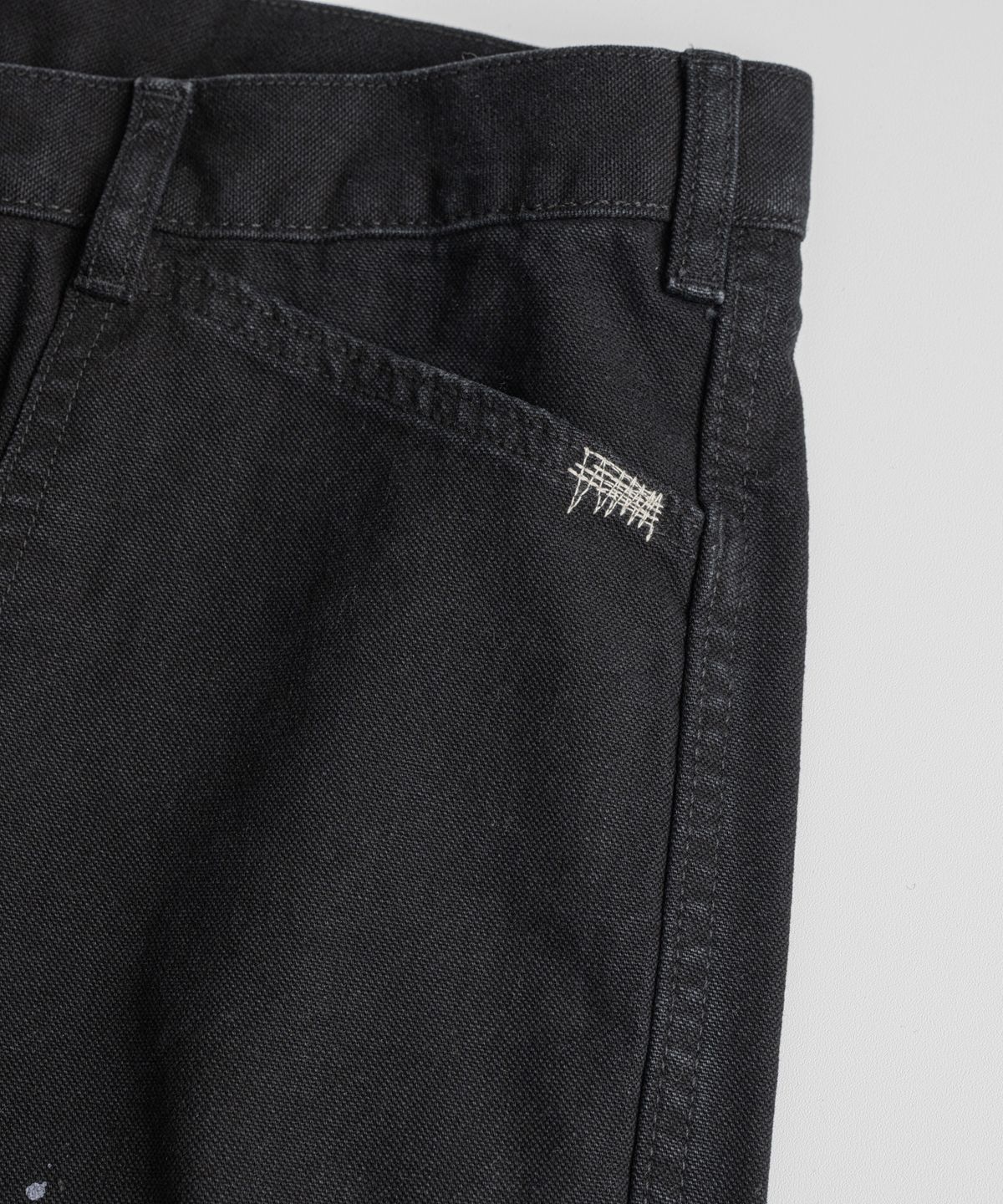 비헤비어(BEHEAVYER) DISTRESSED M35 TROUSER washed black