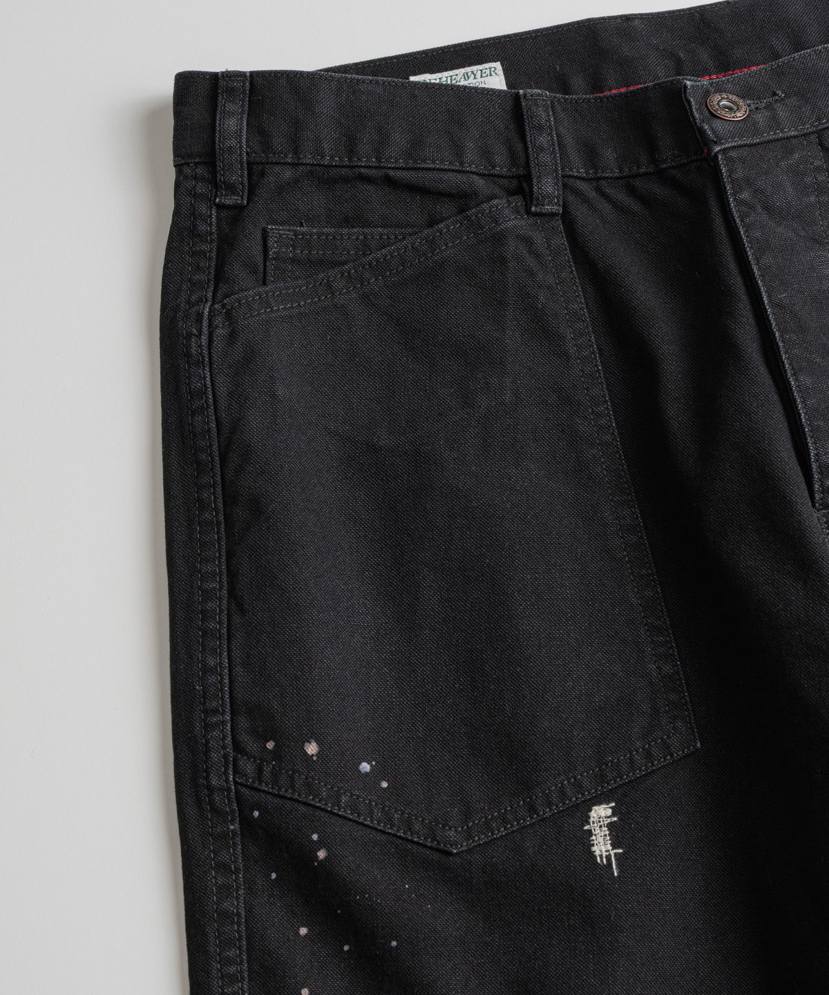비헤비어(BEHEAVYER) DISTRESSED M35 TROUSER washed black