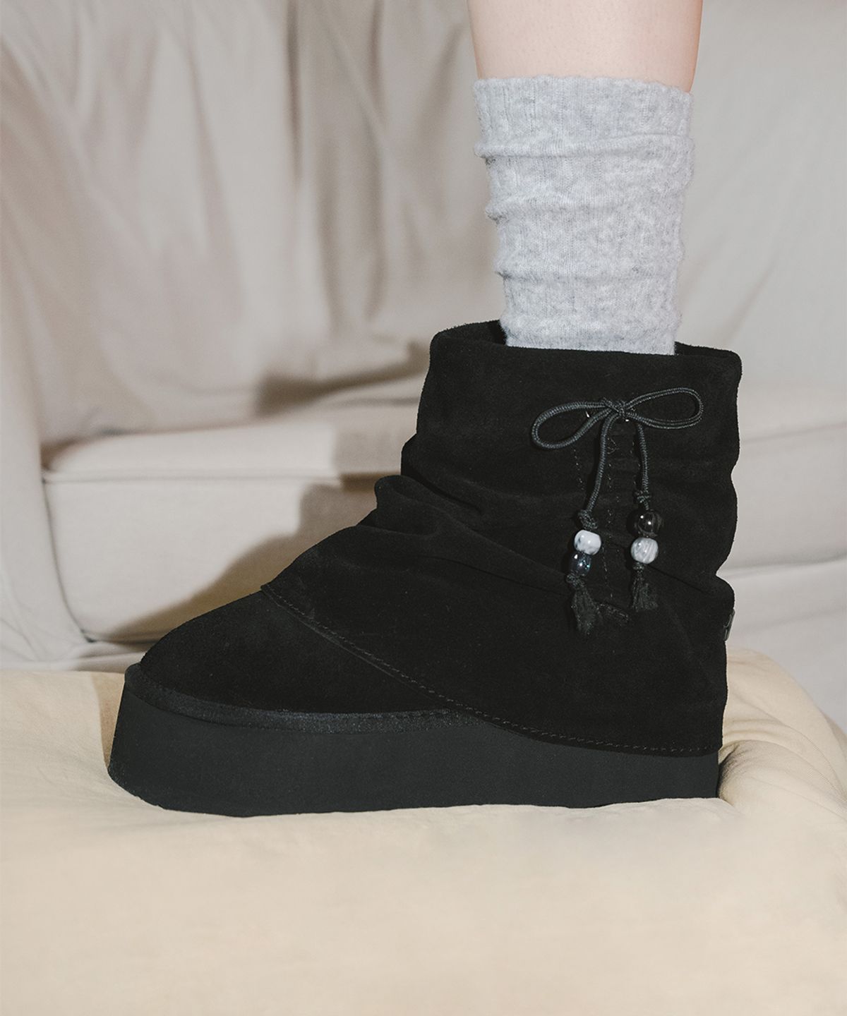 락피쉬웨더웨어(ROCKFISH WEATHERWEAR) GATHERED MAXI FOLDED BOOTS SHORT - 2 colors