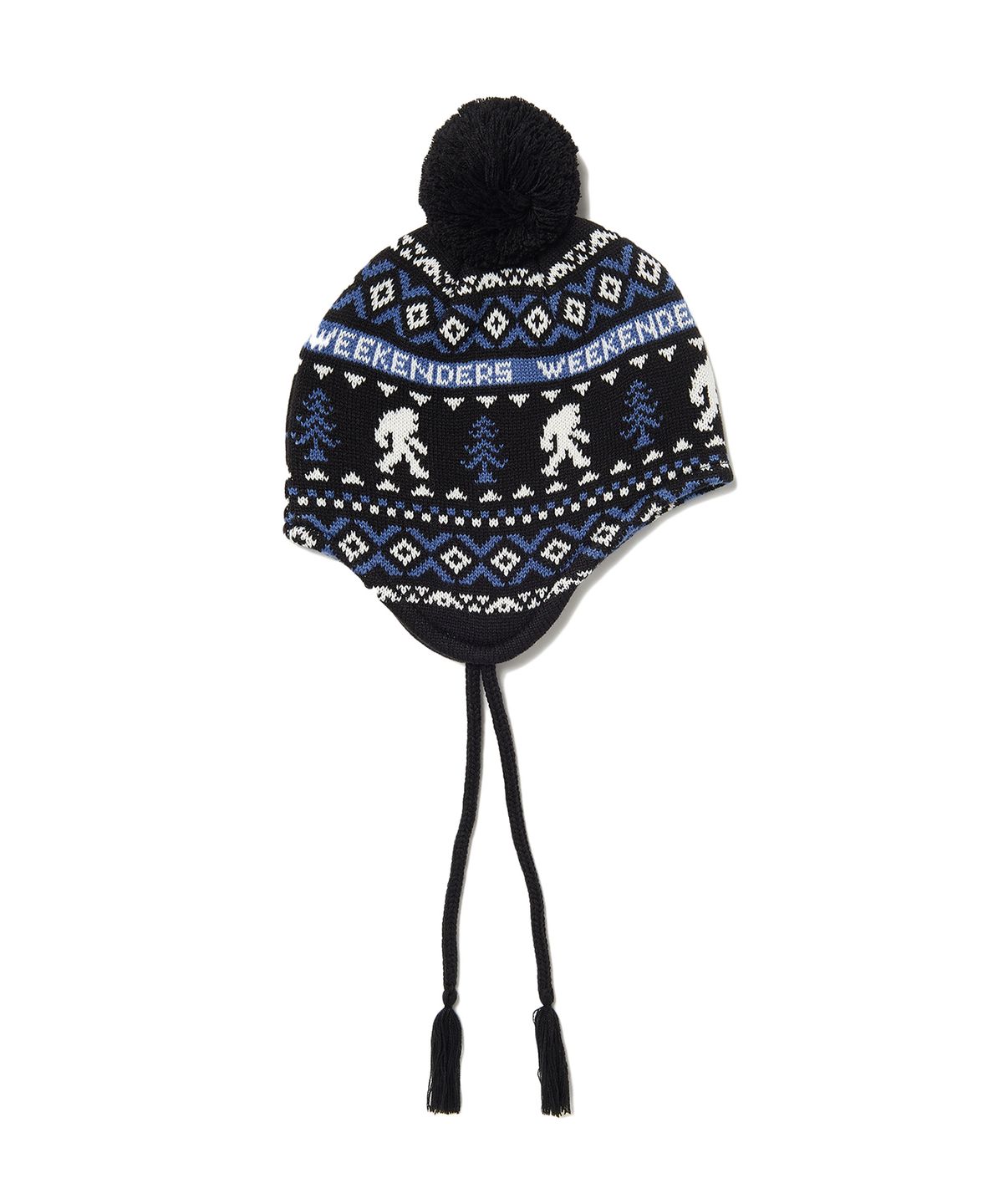 위캔더스(WKNDRS) SASQUATCH EARFLAP BEANIE (BLACK)