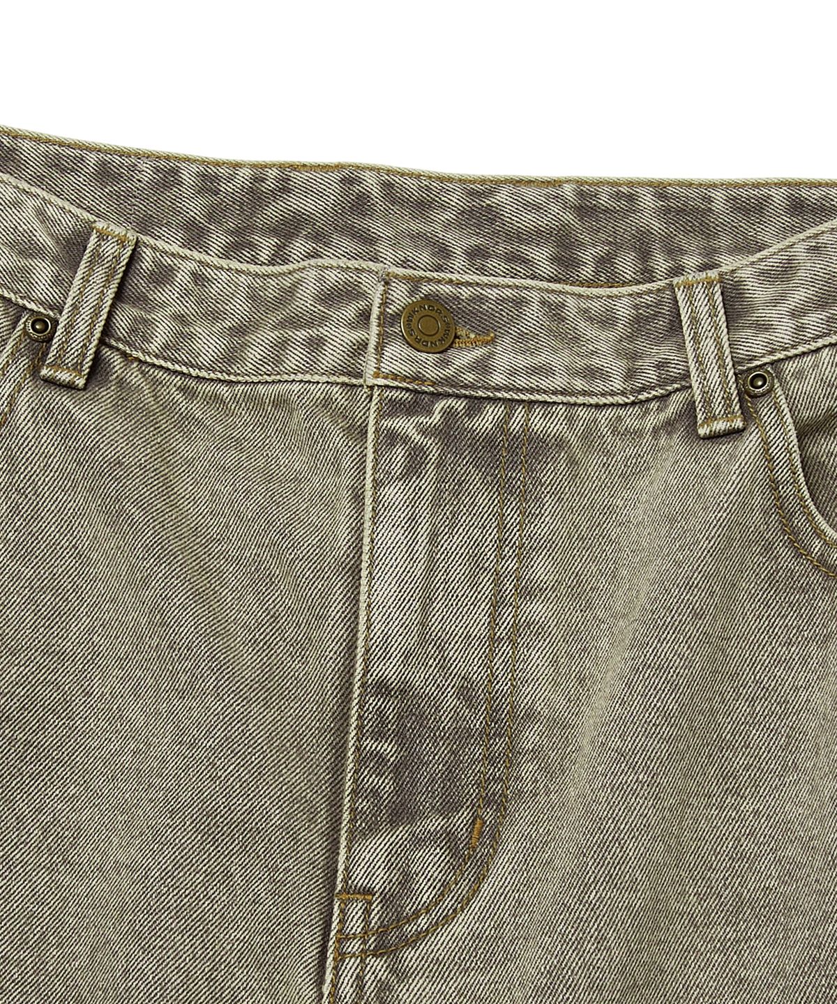 위캔더스(WKNDRS) TATTOO DENIM PANTS (BEIGE)