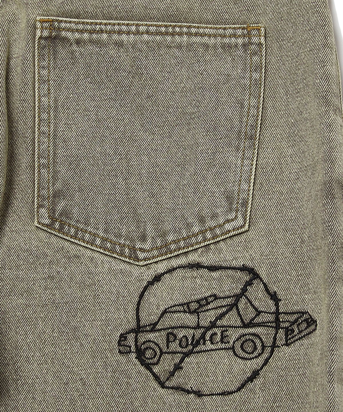 위캔더스(WKNDRS) TATTOO DENIM PANTS (BEIGE)