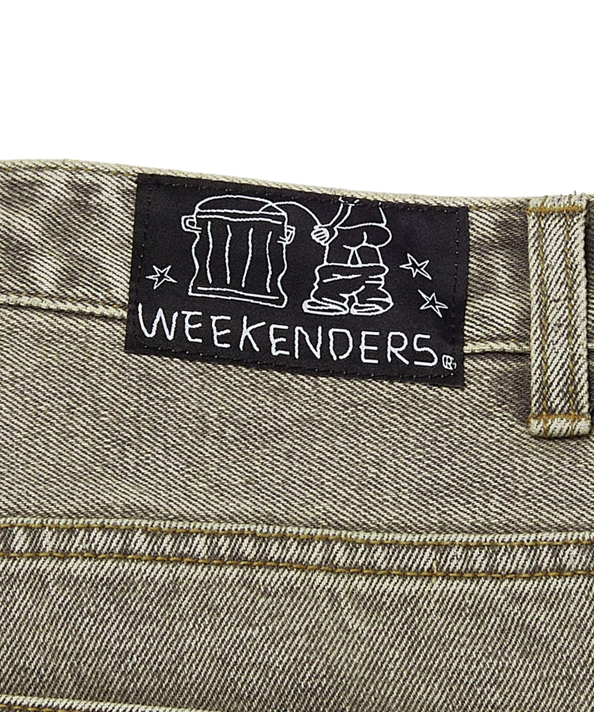 위캔더스(WKNDRS) TATTOO DENIM PANTS (BEIGE)