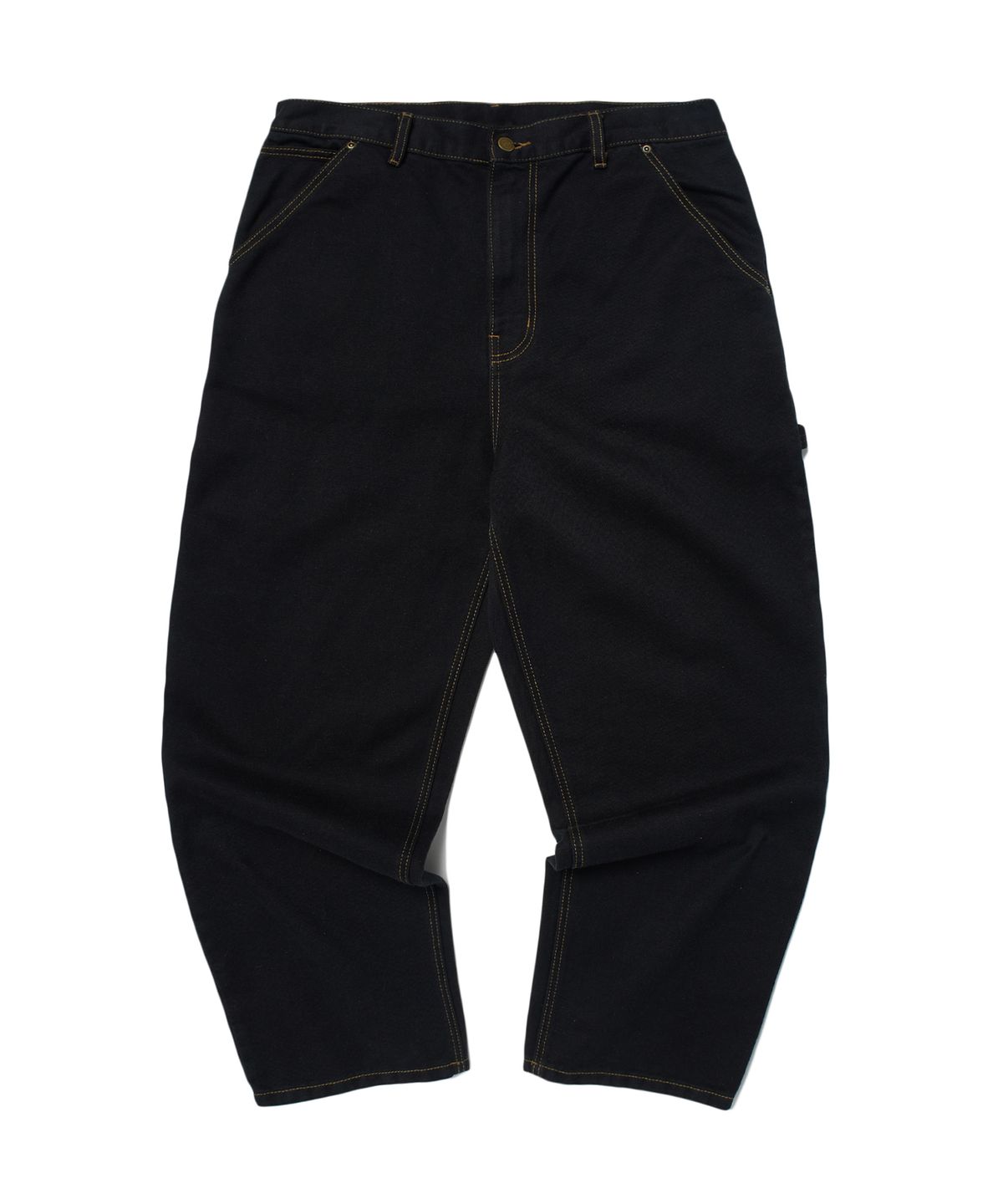 위캔더스(WKNDRS) BIG PIERROT DENIM PANTS (BLACK)