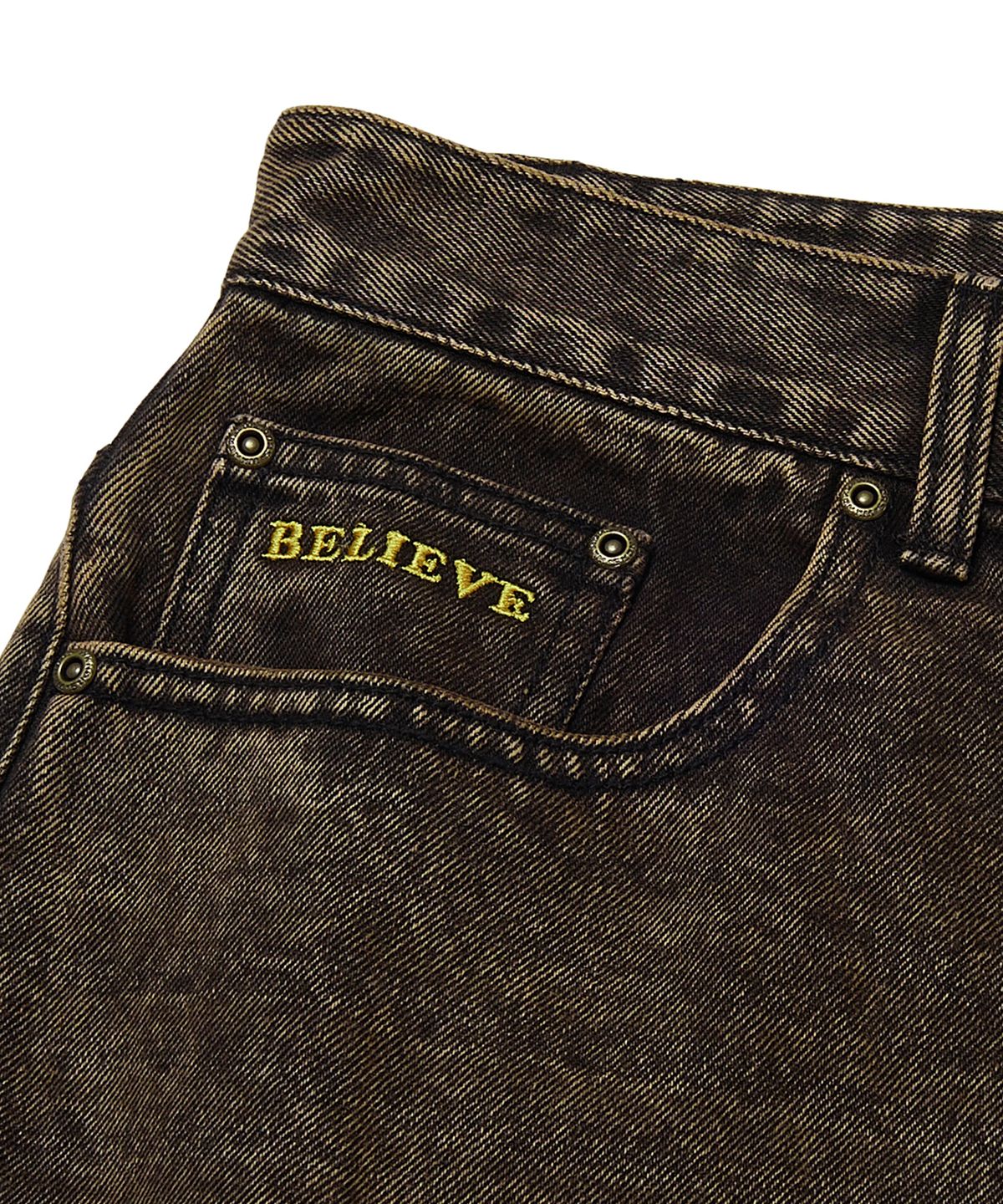 위캔더스(WKNDRS) VINTAGE BAGGY DENIM (BROWN)