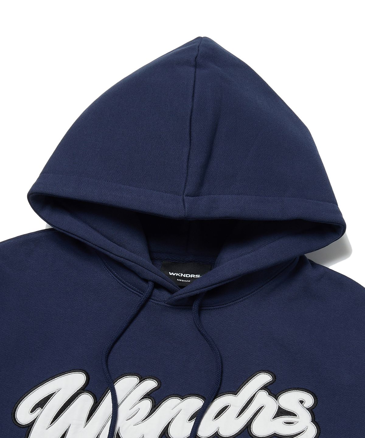 위캔더스(WKNDRS) BASEBALL APPLIQUE HOODIE (NAVY)
