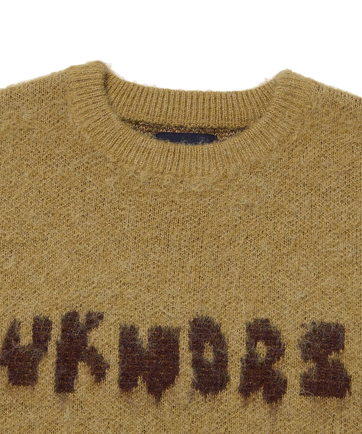 위캔더스(WKNDRS) TATTOO BRUSHED KNIT SWEATER (MUSTARD)