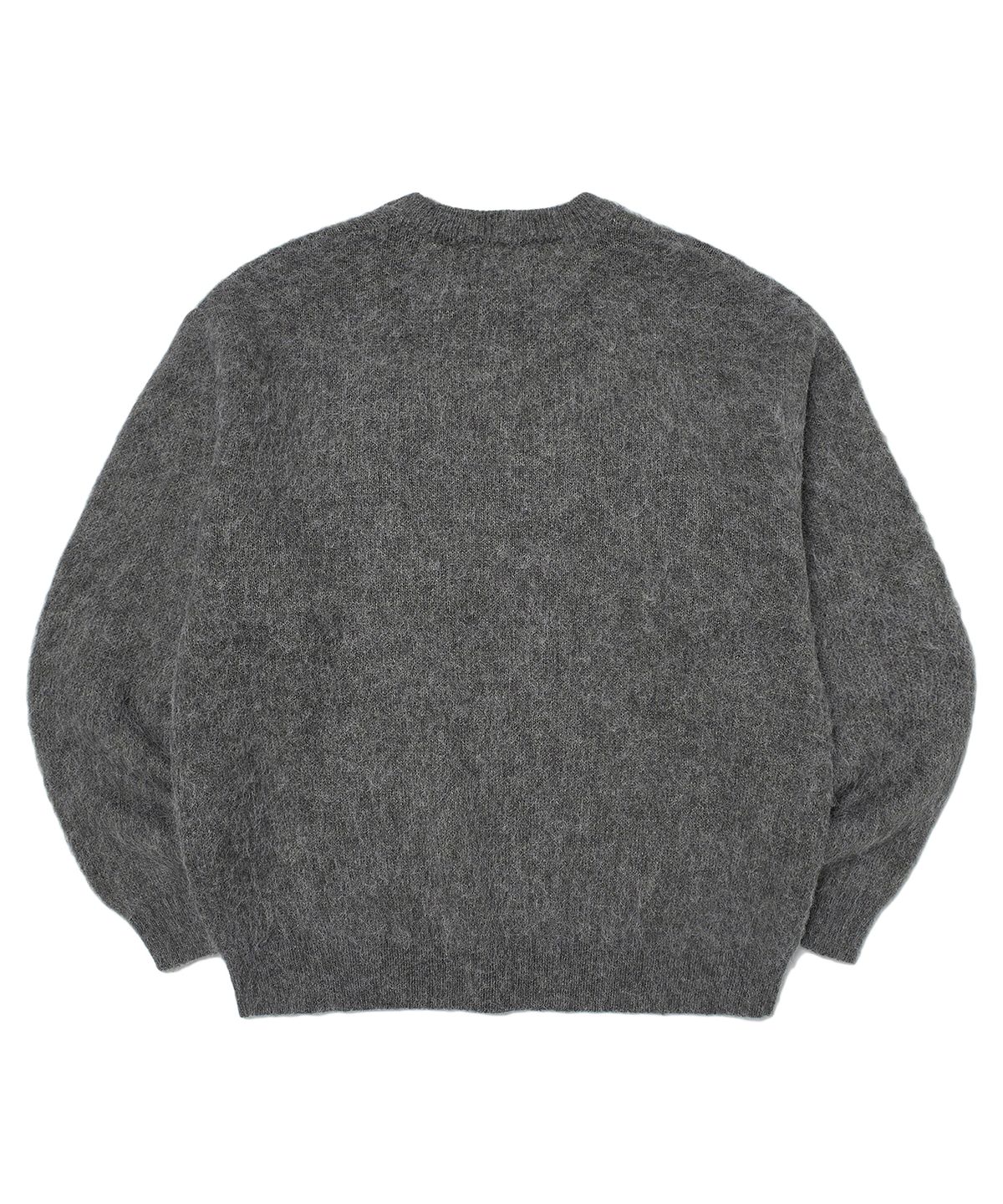 위캔더스(WKNDRS) TATTOO BRUSHED KNIT SWEATER (GREY)