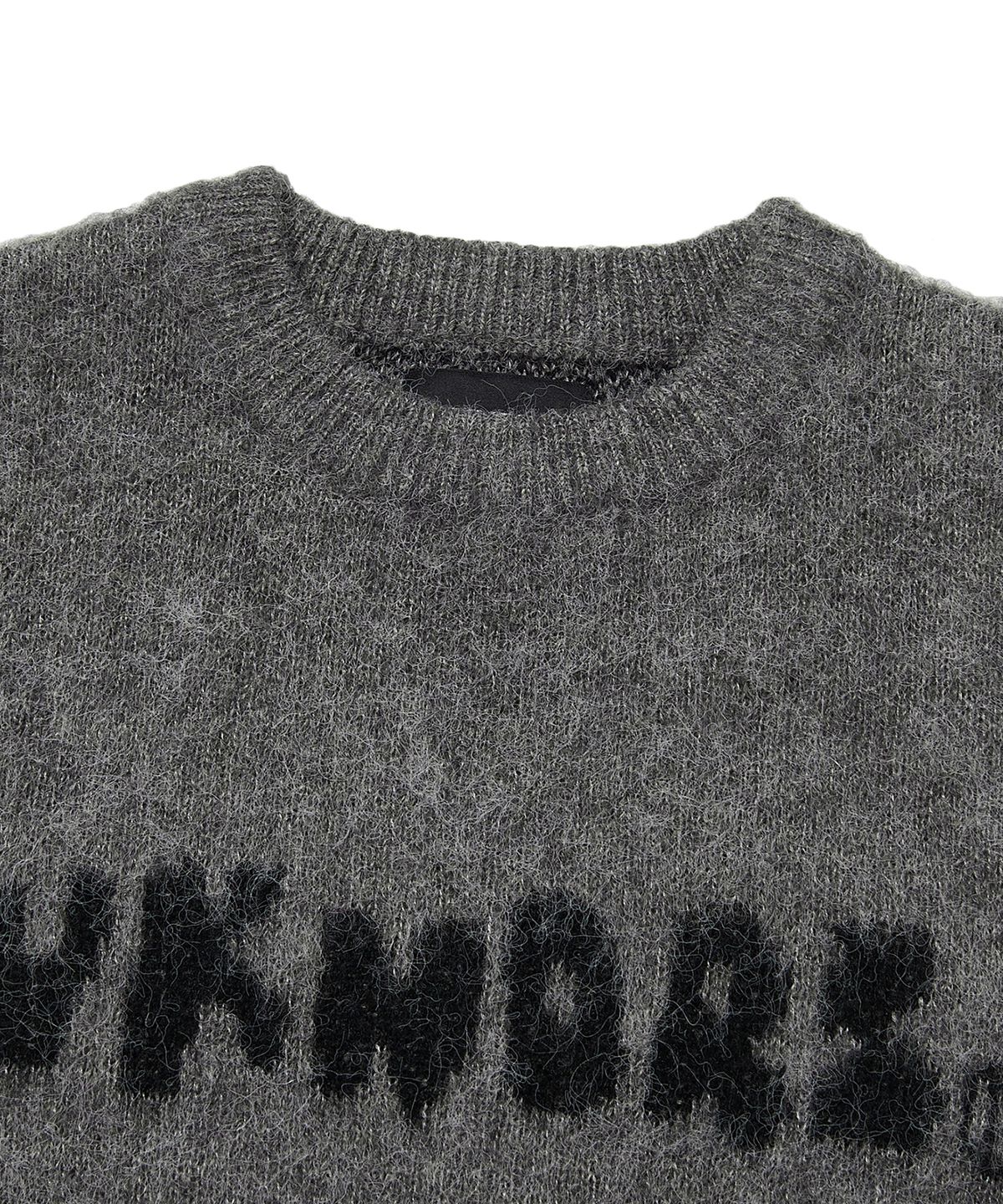 위캔더스(WKNDRS) TATTOO BRUSHED KNIT SWEATER (GREY)