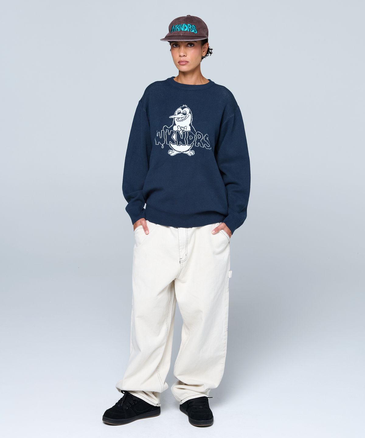위캔더스(WKNDRS) PENGUIN KNIT SWEATER (NAVY)