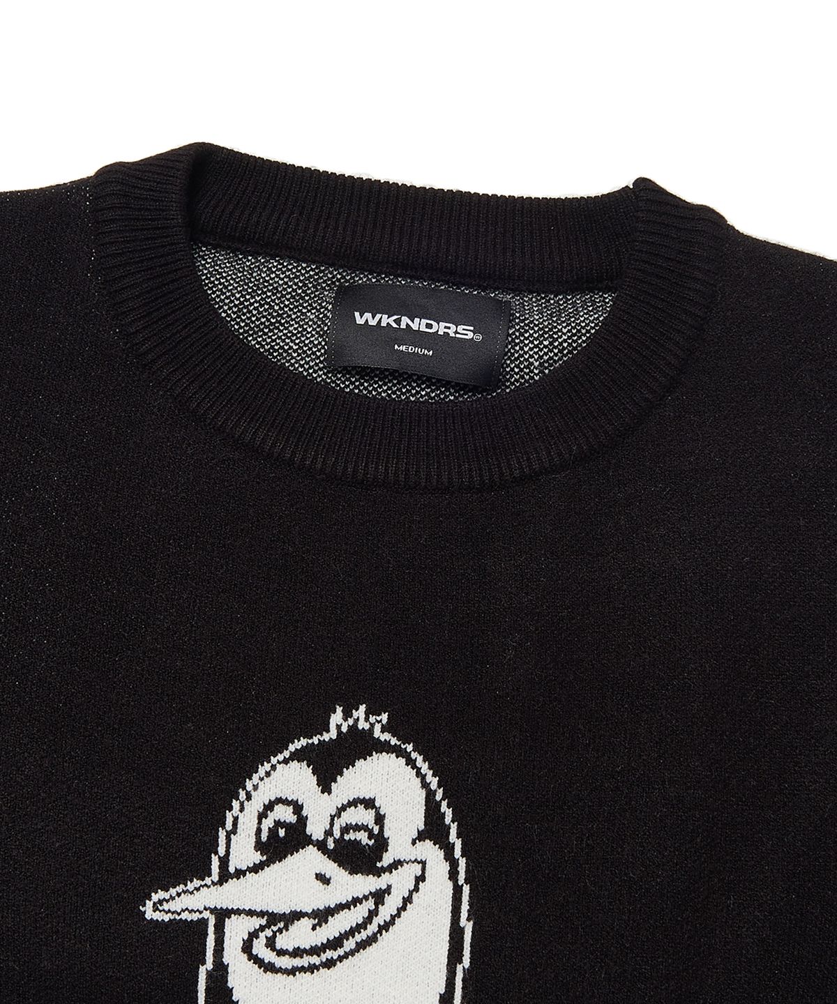 위캔더스(WKNDRS) PENGUIN KNIT SWEATER (BLACK)