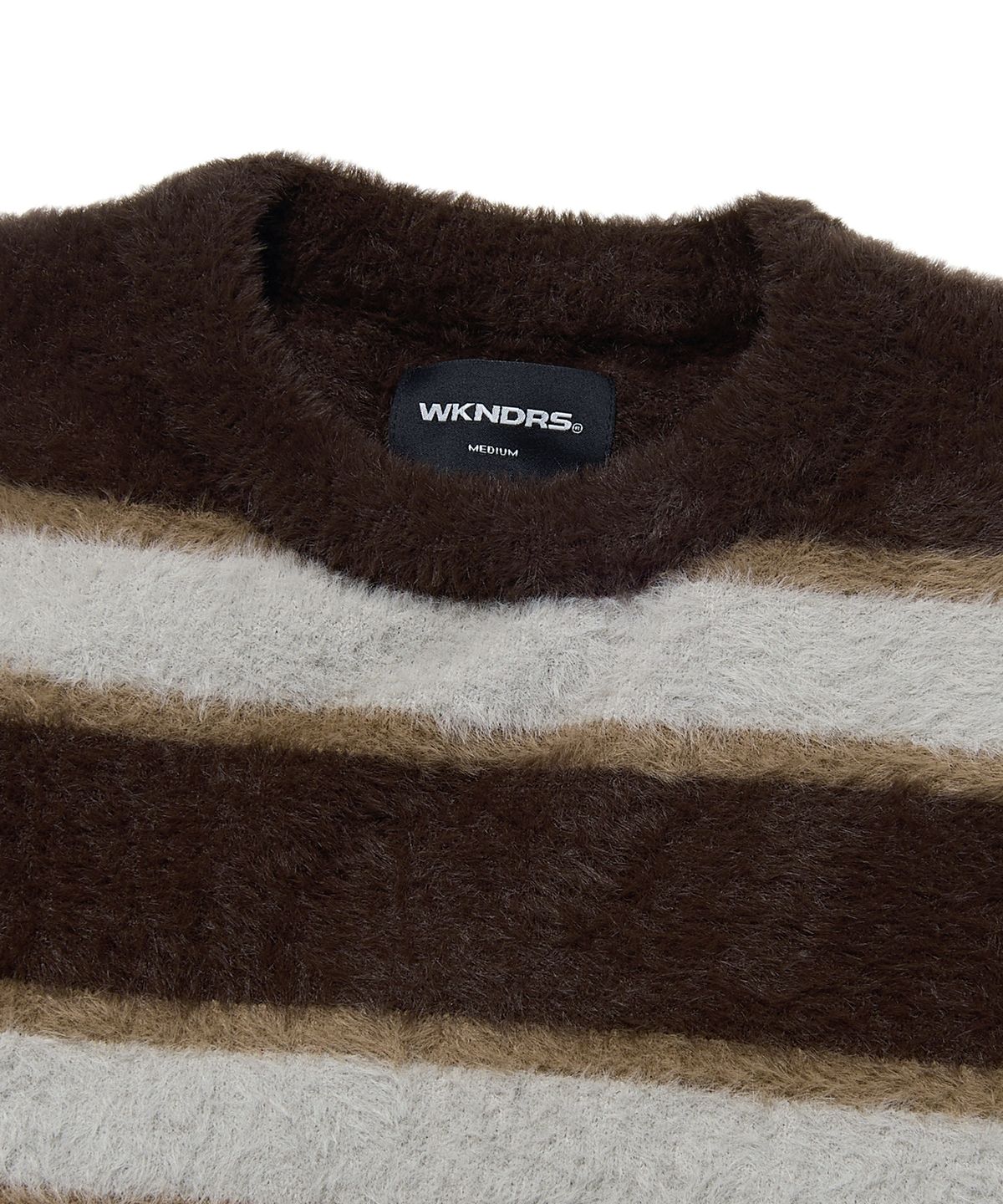 위캔더스(WKNDRS) STRIPED KNIT SWEATER (BROWN)