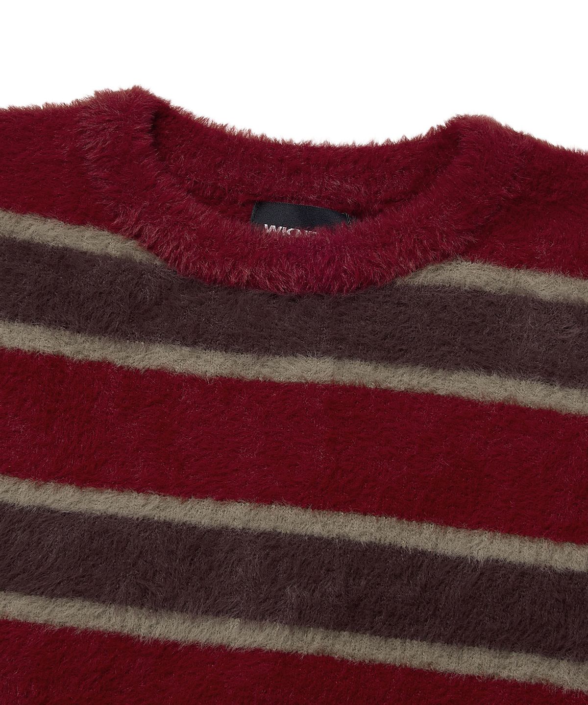 위캔더스(WKNDRS) STRIPED KNIT SWEATER (BURGUNDY)