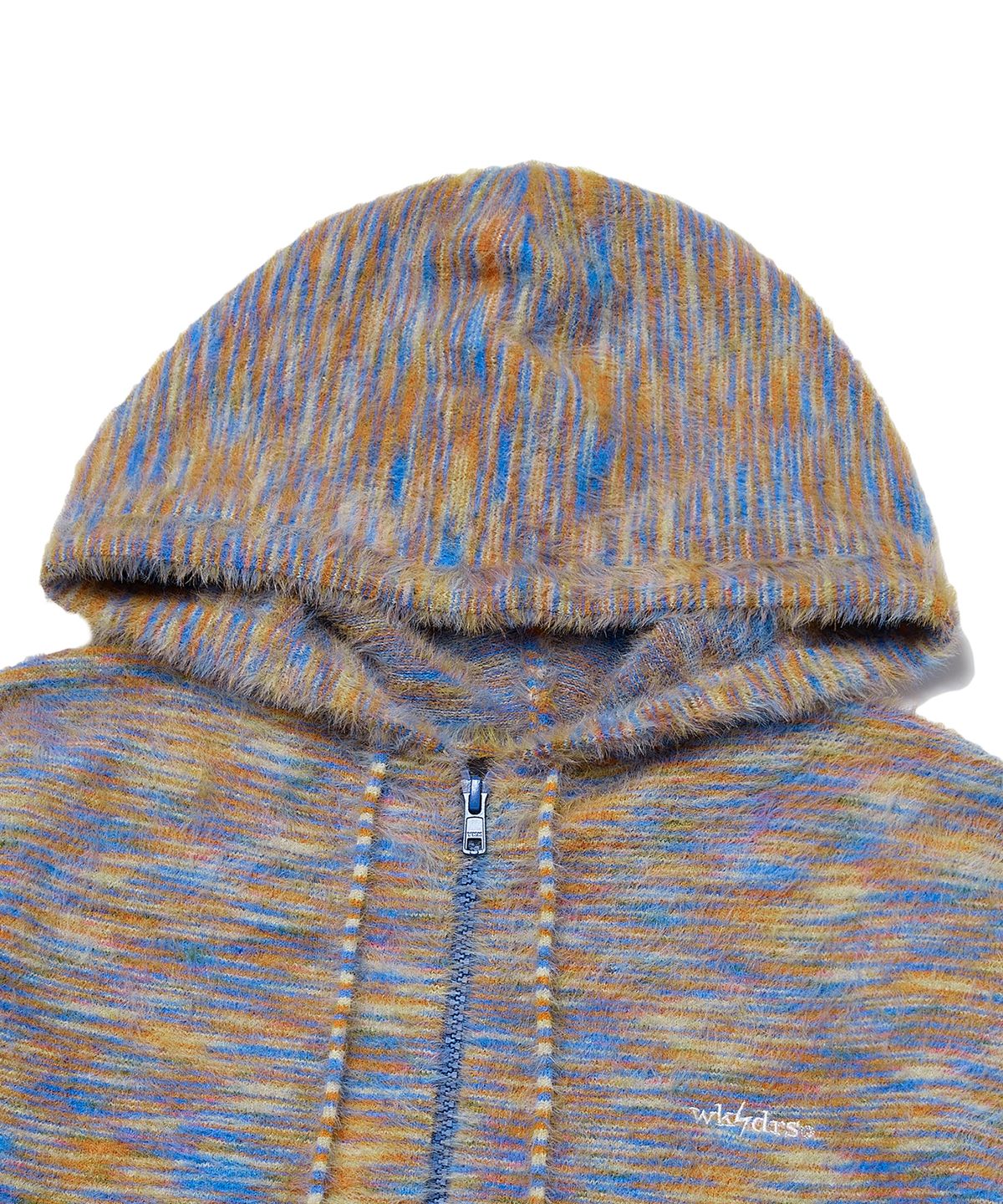 위캔더스(WKNDRS) MULTI STRIPED HAIRY ZIPUP (ORANGE)